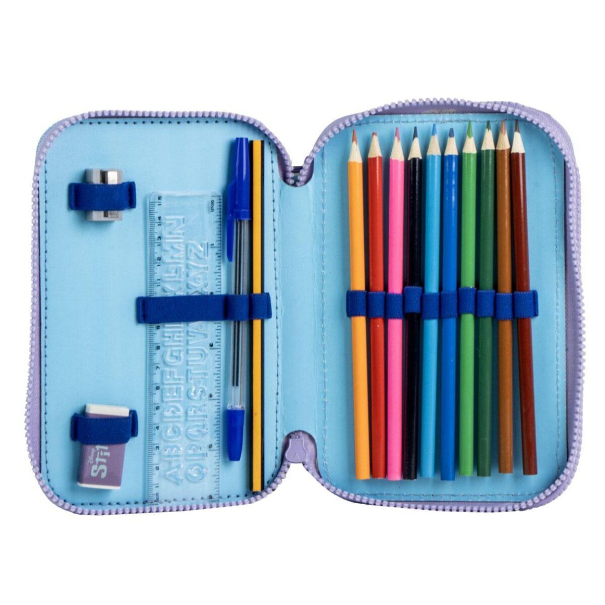 Disney Federmäppchen Disney Stitch Federmappe gefüllt Schuletui & Stiftebox mit Zubehör