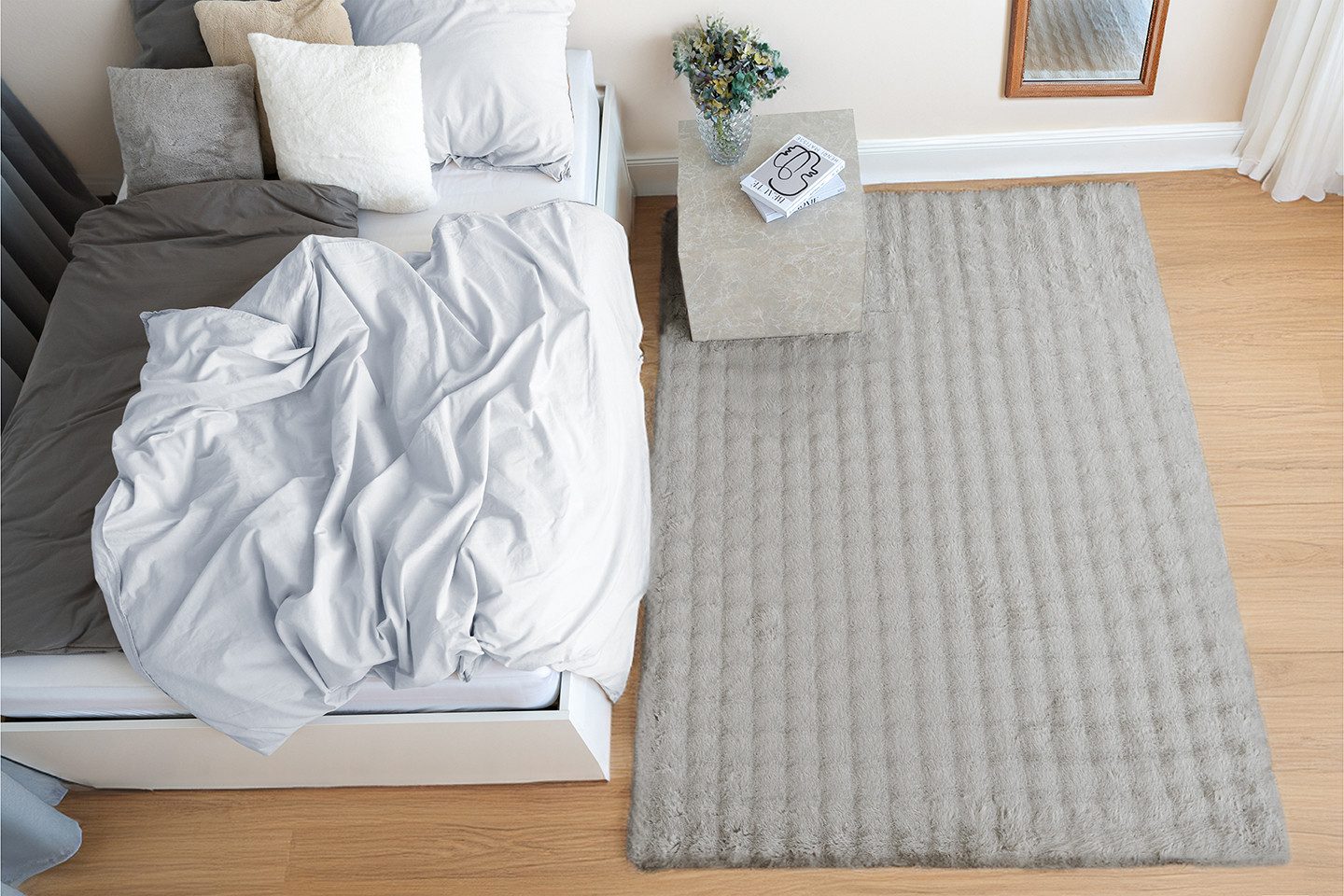 Teppich Boss Hochflor-Teppich Hochflor Teppich Helena 125 - Grau, rechteckig, Höhe: 30 mm