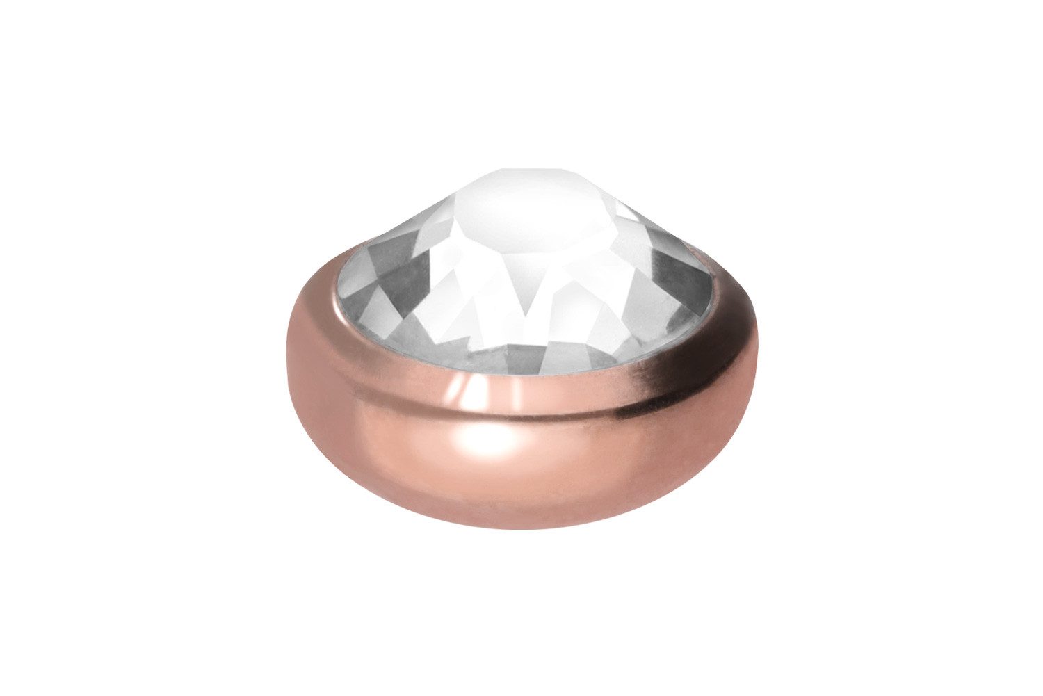 PIERCINGLINE Piercing-Set Chirurgenstahl Schraubdisc KRISTALL (Schraub-Aufsätze, 1-tlg)