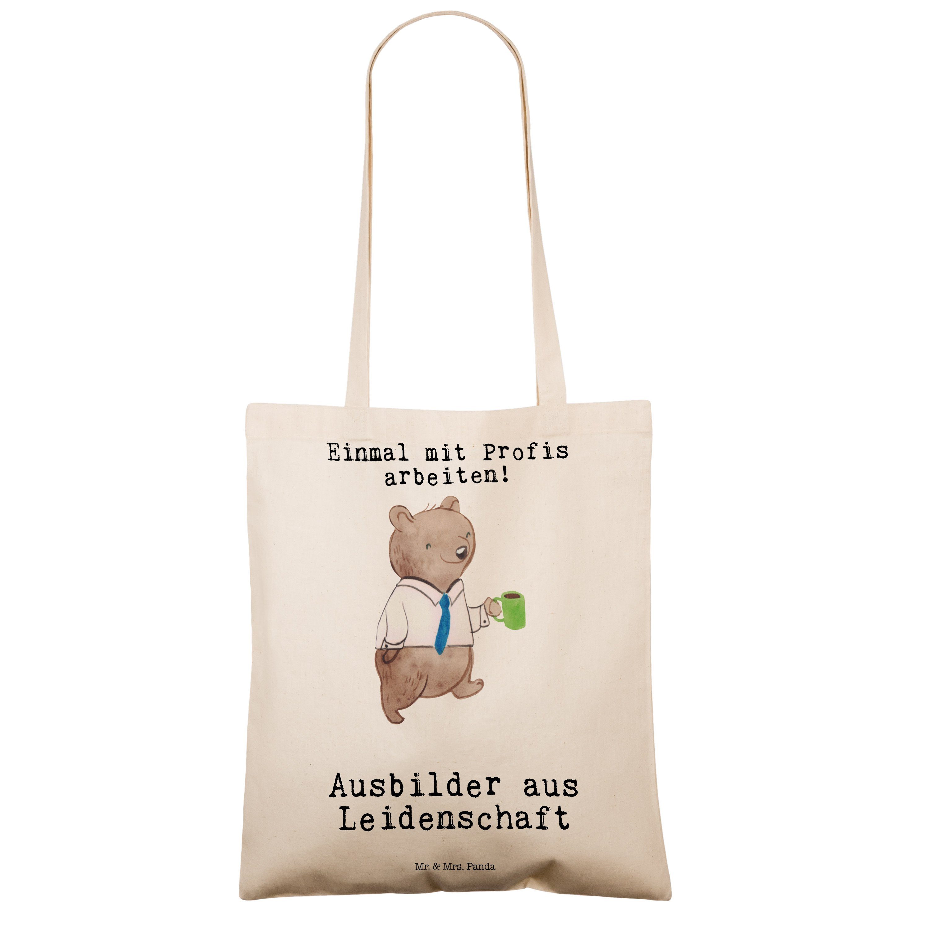 - Geschenk, Leidenschaft aus selb Mrs. Tragetasche & (1-tlg) Jutebeutel, Ausbilder Panda Mr. - Transparent