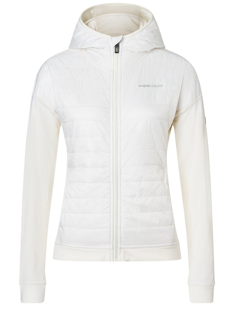 Merino genialer Outdoorjacke mit Jacke Bio Primaloft SUPER.NATURAL Fresh und Merion-Materialmix Softshell White