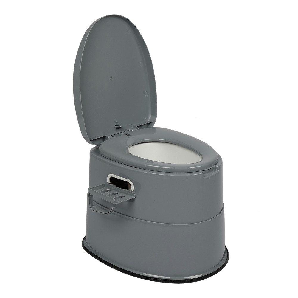 LALAHO Campingtoilette tragbar, mit Antirutschmatte, tragbare Toilette mit abnehmbarem Eimer, Outdoor-Toilette tragbare Mobile,Camping-Einbautoilette – Bild 2 von 5