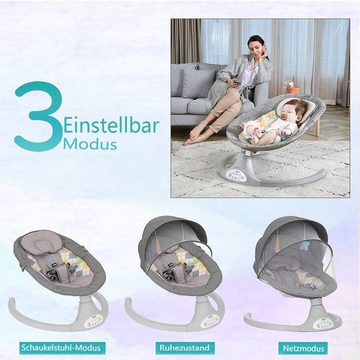 MAEREX Babywippe, 5 Gang elektrische Babyschaukel, 3 Zeiteinstellungen, bluetooth, Musik