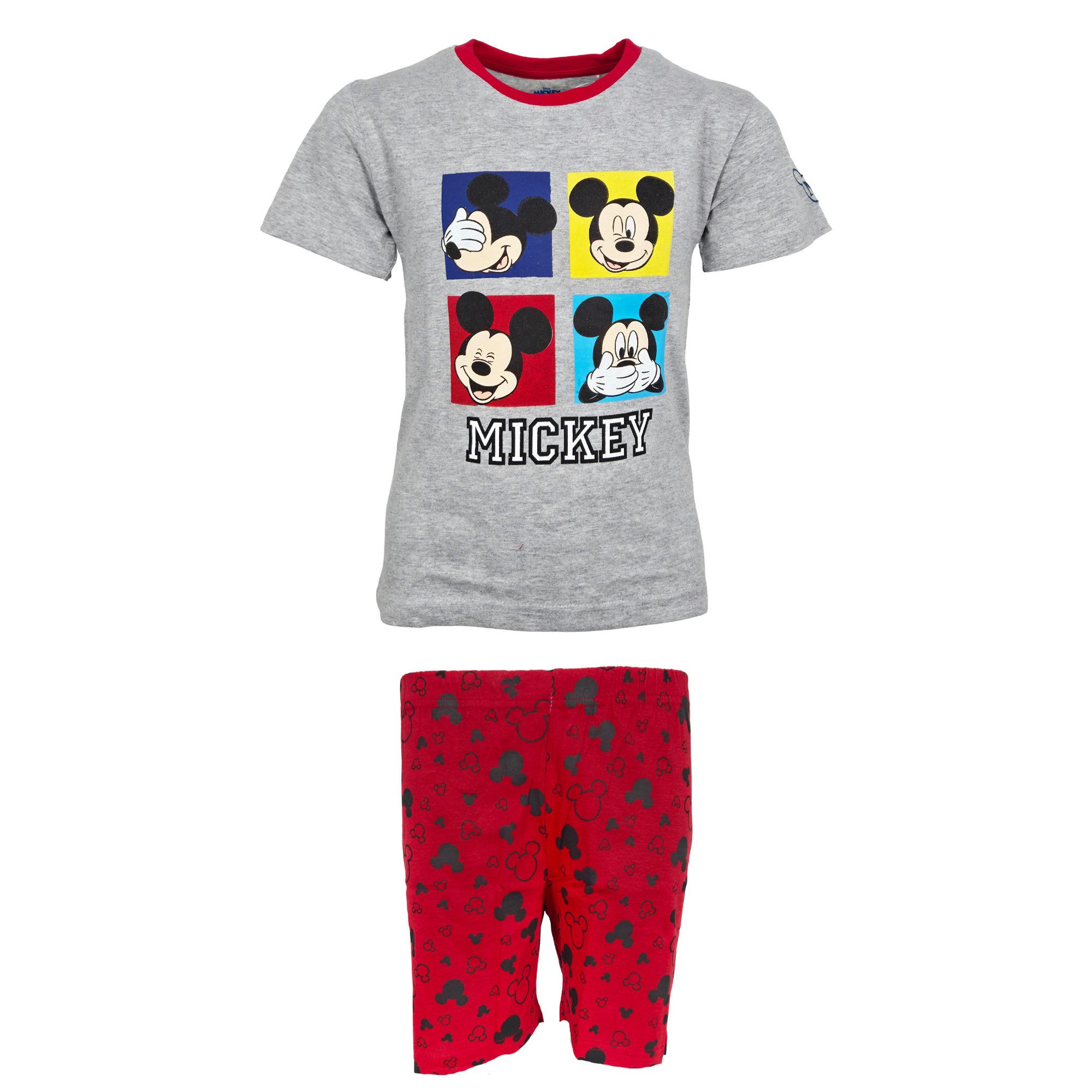 Schlafanzug Disney Mickey Maus Kinder kurzarm Pyjama Shirt Shorts