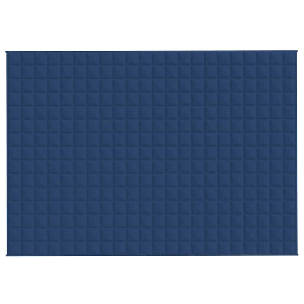 vidaXL Bettüberwurf Gewichtsdecke Blau 155x220 cm 11 kg Stoff – Bild 3 von 5