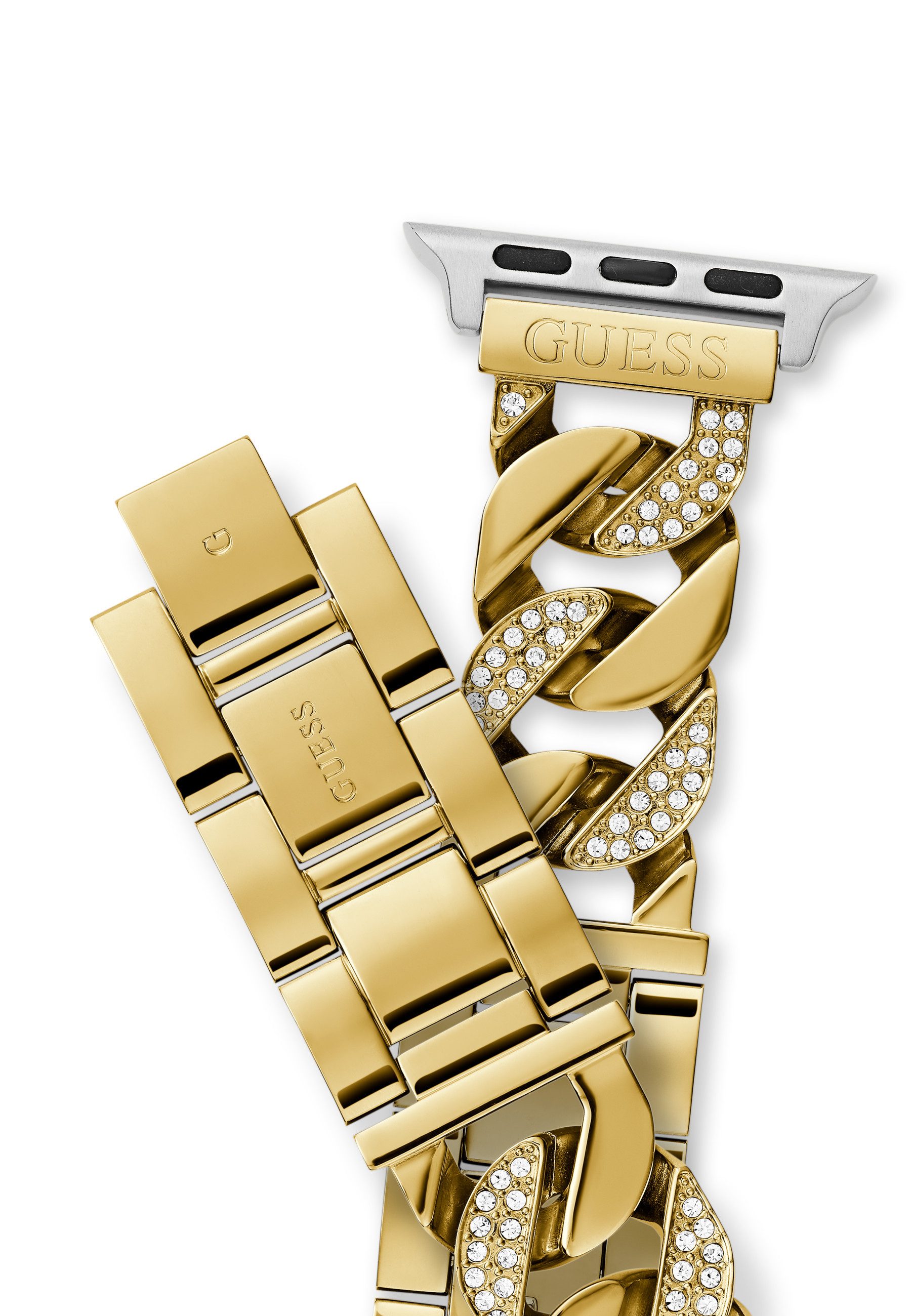Guess Uhrenarmband GUESS APPLE BAND (38MM-40MM), Gehäuse aus 100% Nicht zutreffend und ein Armband aus 100% Edelstahl