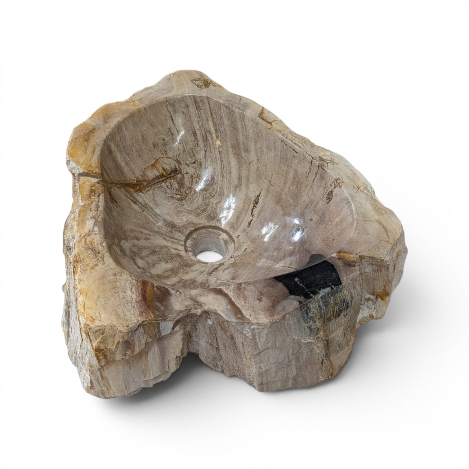 Kinaree Aufsatzwaschbecken Versteinertes Holz Waschbecken #38