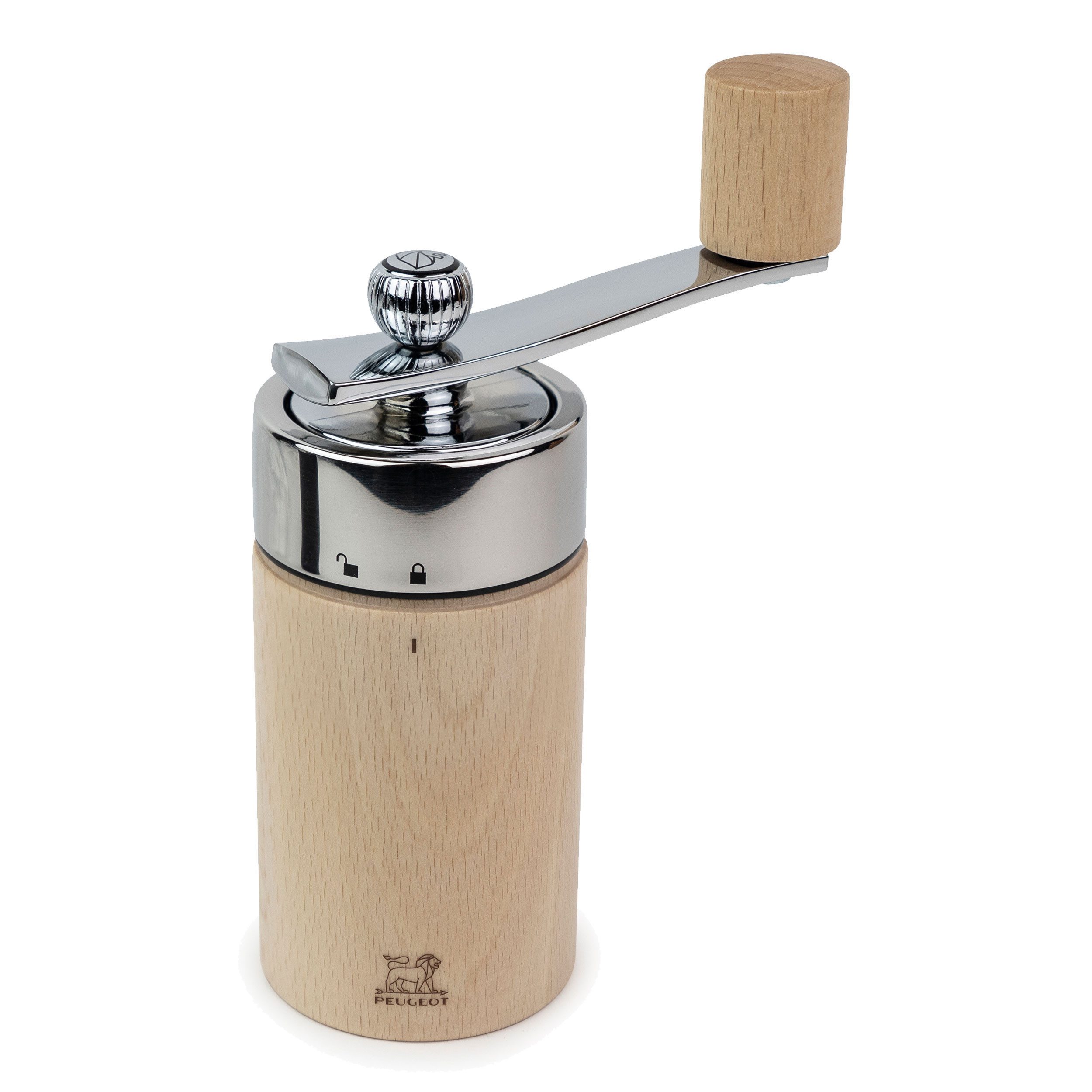 Muskatmühle Muskatnussmühle ISEN 15cm Buchenholz Natur Stahlma Manuell