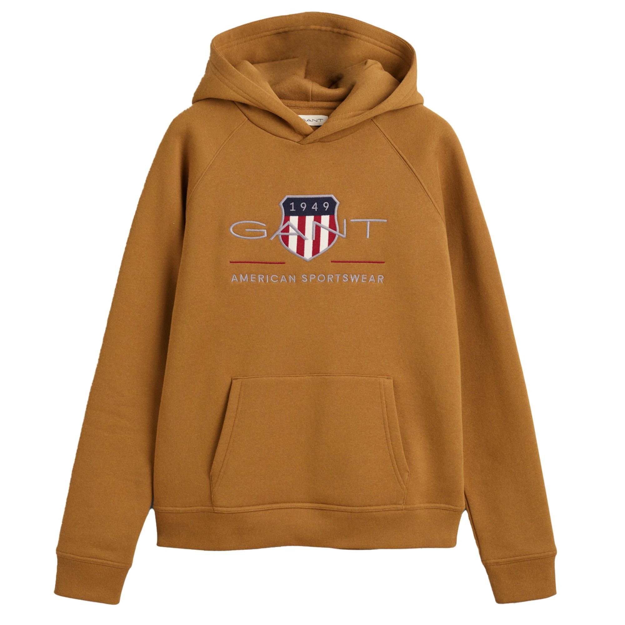 Gant Sweatshirt Unisex Sweatshirt Baumwolle Archive Shield Hoodie