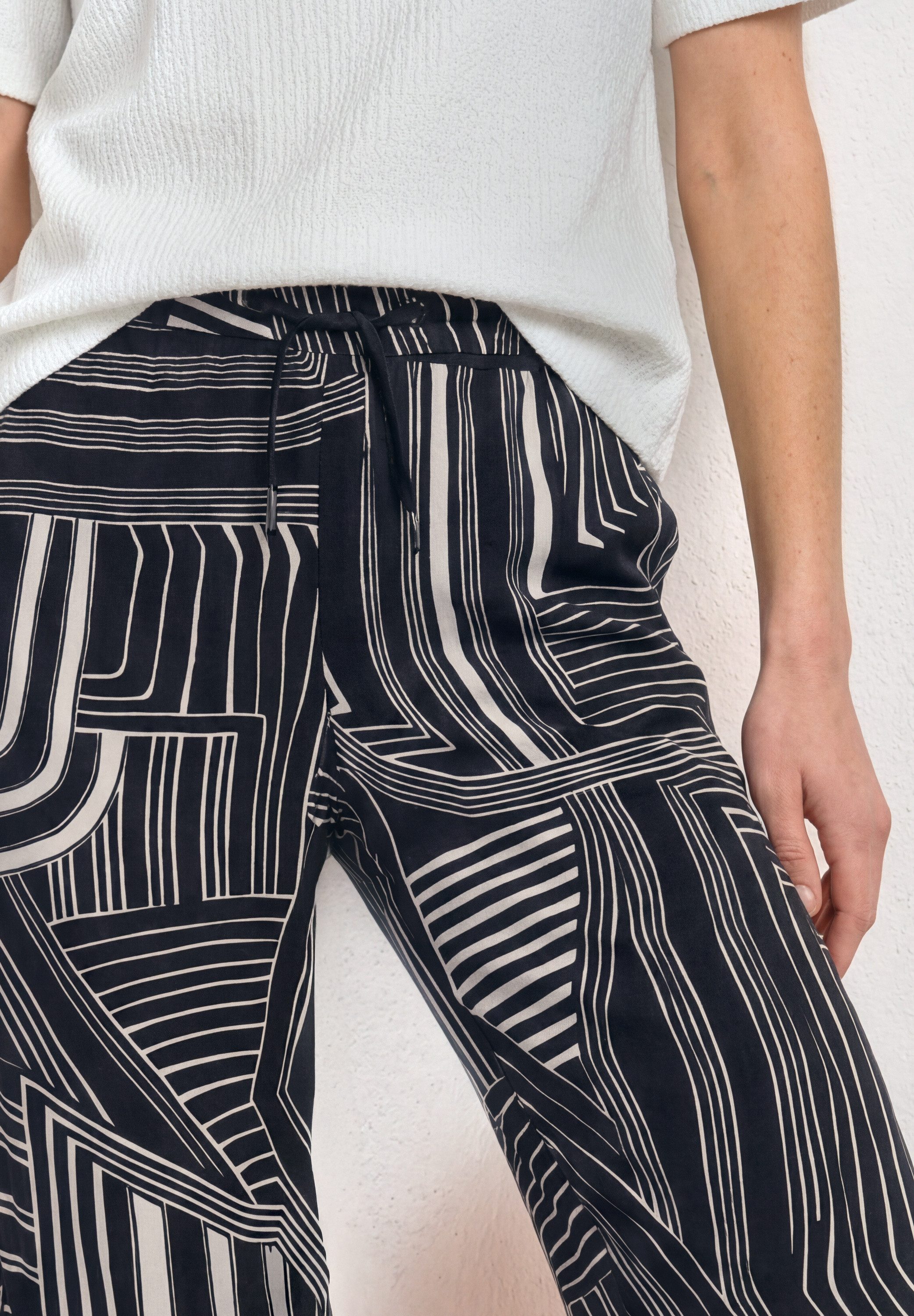 STREET ONE Culotte Style Emee 7/8 High Waist Culotte - Sommerhose - mit Muster