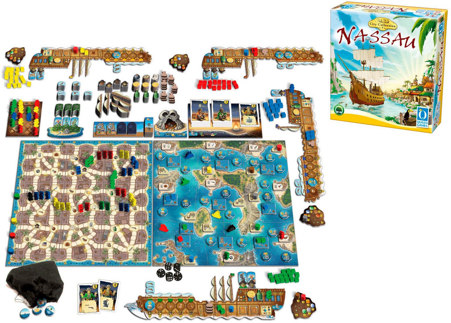 Queen Games Spiel Nassau - Classic Edition, Strategiespiel, Made in Europe