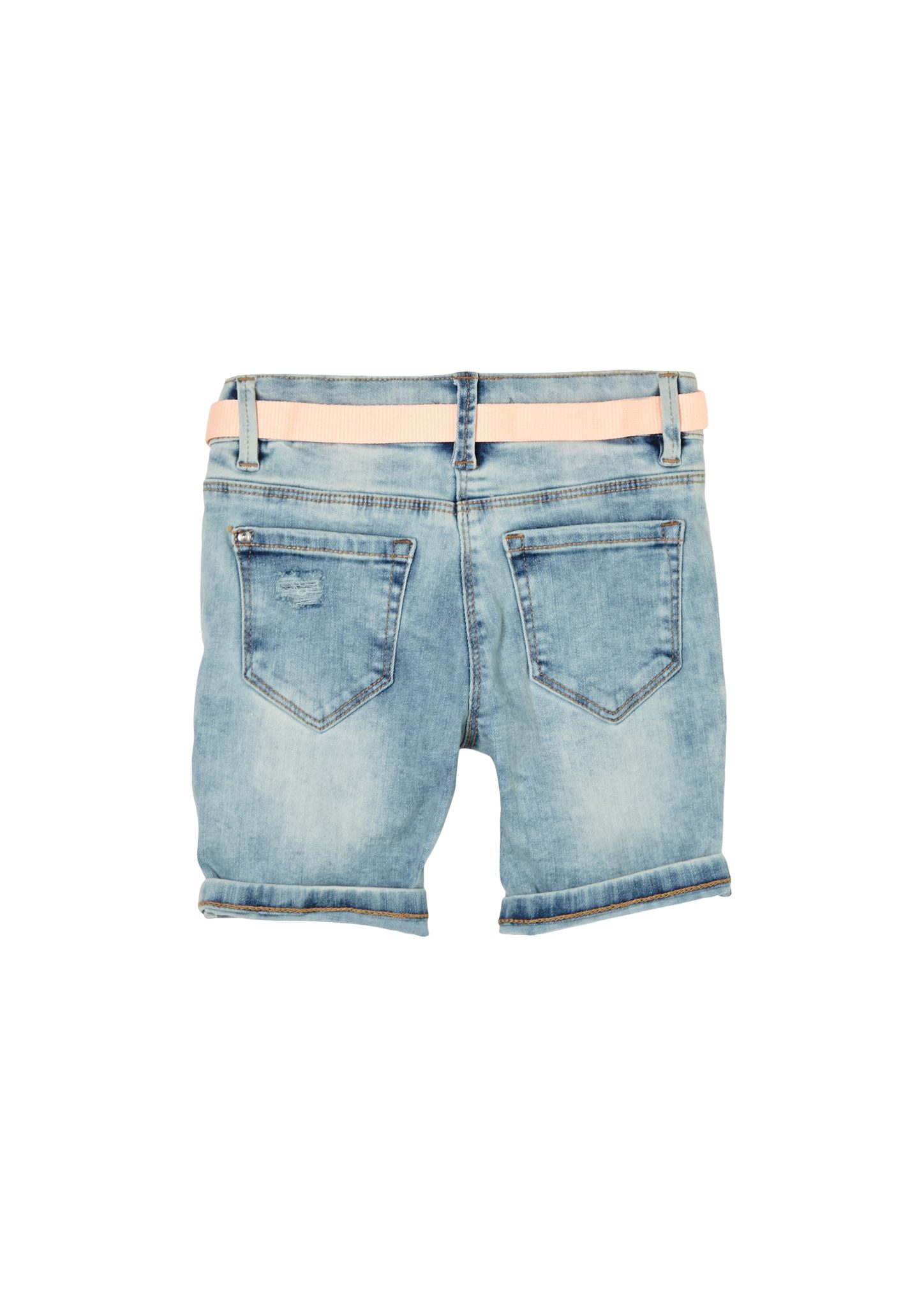 s.Oliver Jeansshorts Jeans-Shorts Waschung, Kathy Regular / / Slim Pailletten, Destroyes Leg Mid / Rise Fit