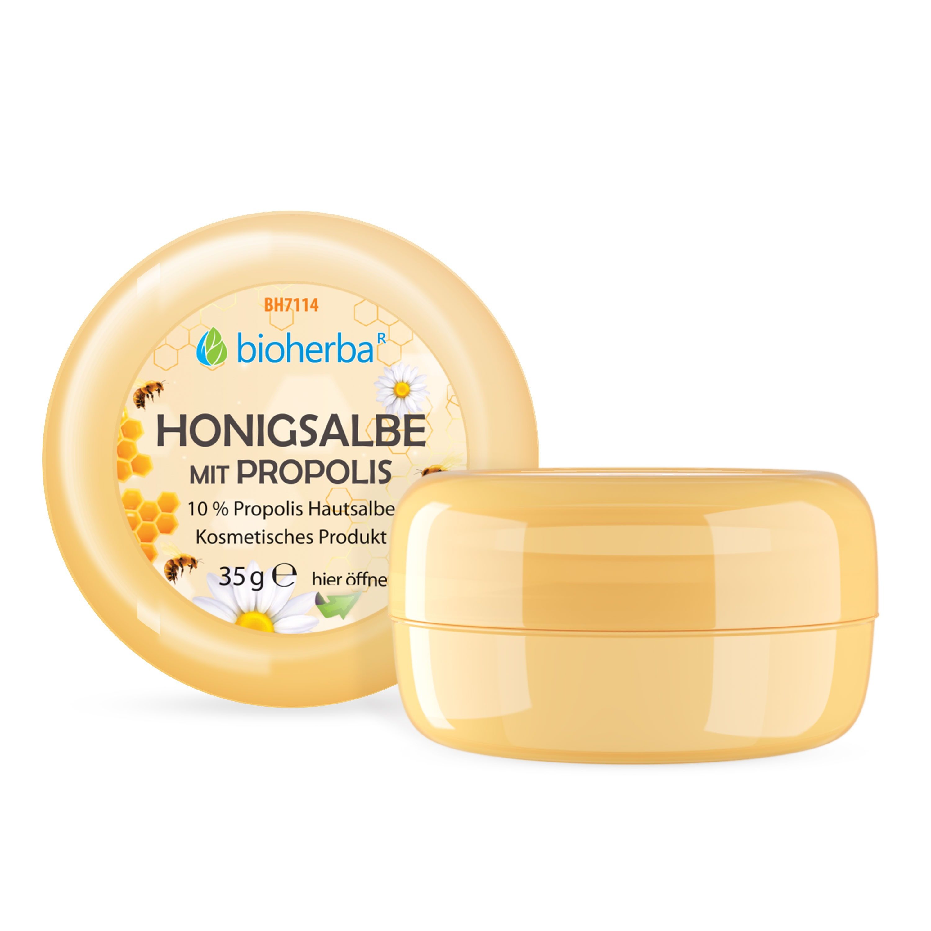 BIOHERBA R Pflege-Set Bioherba Honigsalbe mit Propolis 10% Propolis Hautsalbe 35 g