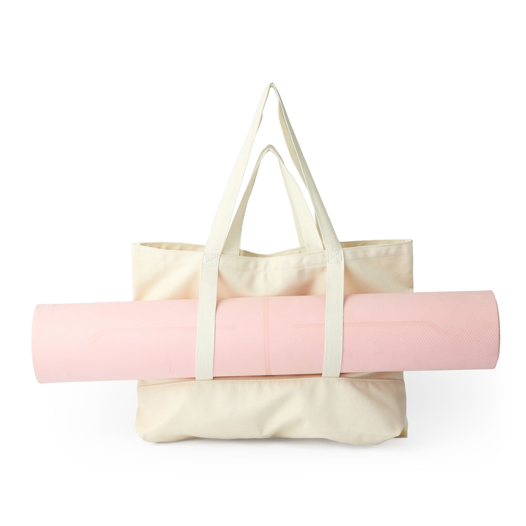 velov Yogatasche Tragetasche aus Baumwolle 45x36x10cm mit Platz für Yogamatte Unterwegs, Fitness, Reisen und Alltag