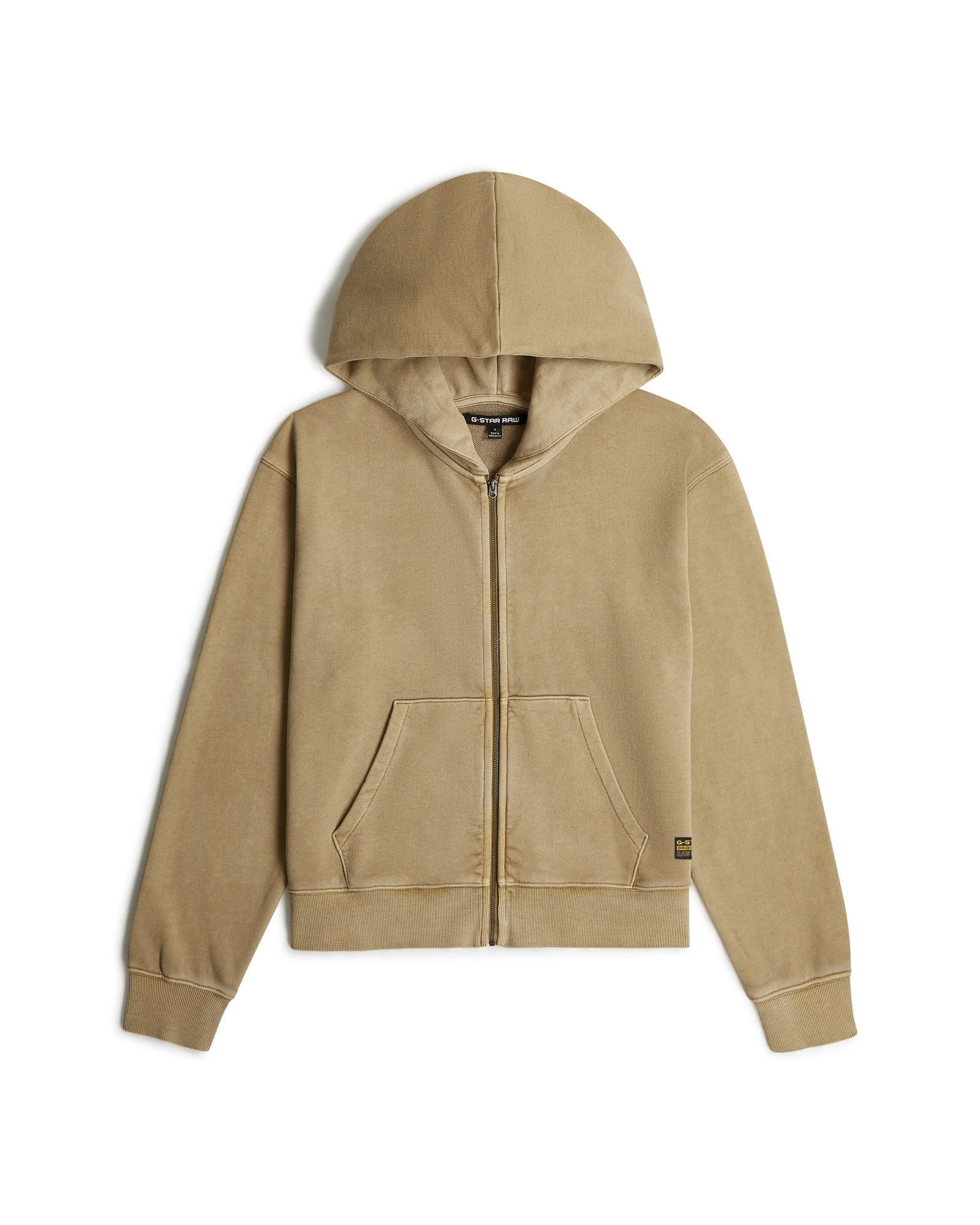 G-STAR Longpullover Washed Hoodie Zip Relaxed Sweatshirt