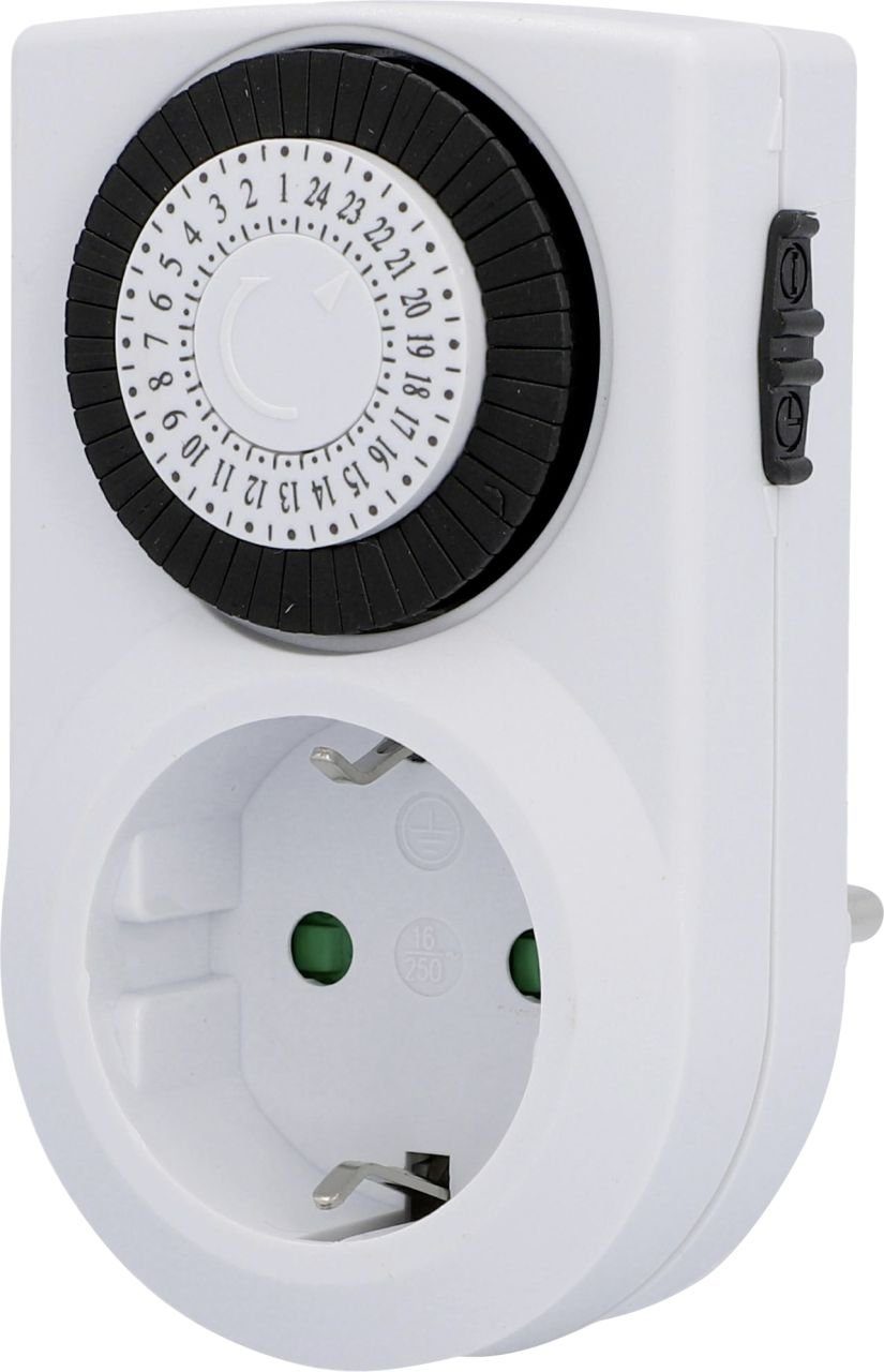 Trend Line Zeitschaltuhr Tageszeitschaltuhr analog, mini, für innen, weiß