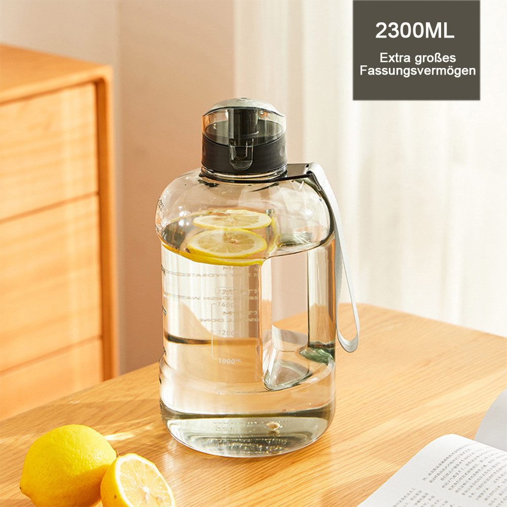 TUWENA Trinkflasche 2,3-L-Wasserflasche mit großem Fassungsvermögen, Sport-Wasserflasche