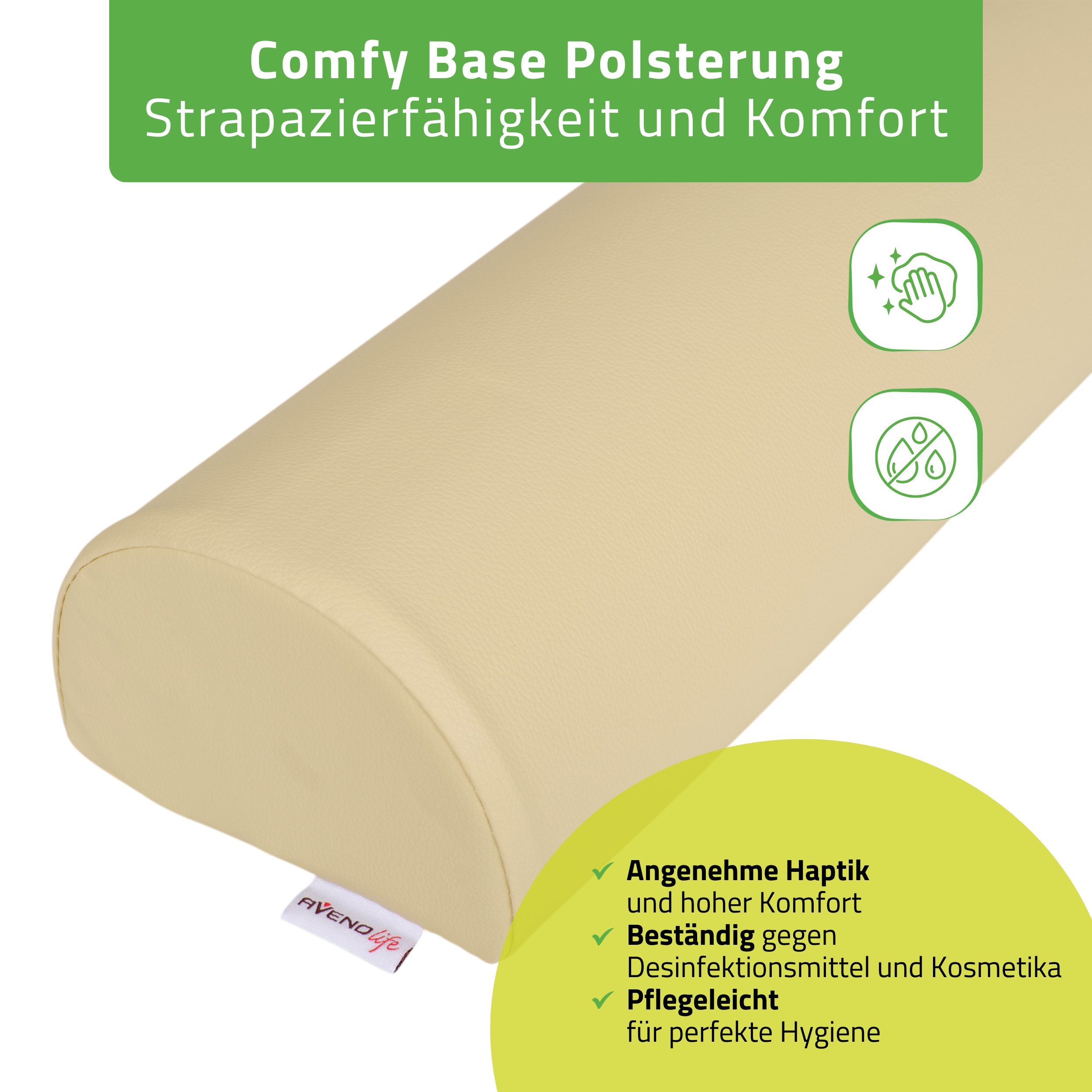 Habys Massageliege Halbrolle Knierolle Lagerungsrolle für Therapieliege 60x15x10cm Yoga