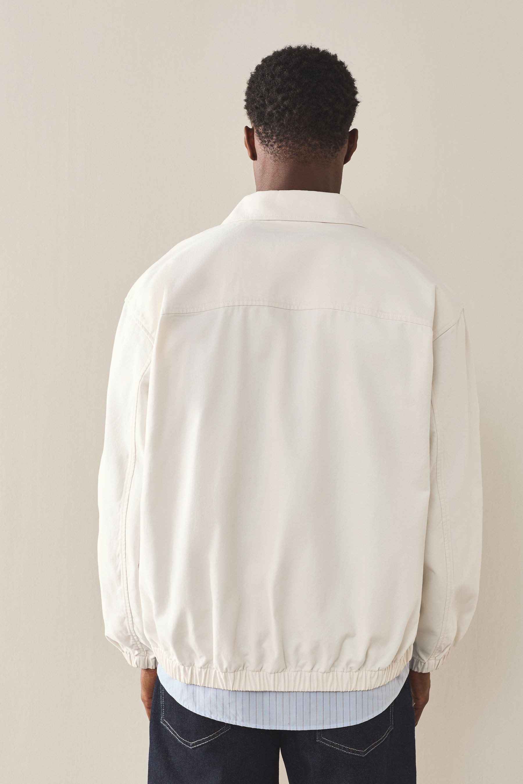 Next Hemdjacke Harrington-Jacke aus Twill (1-St)