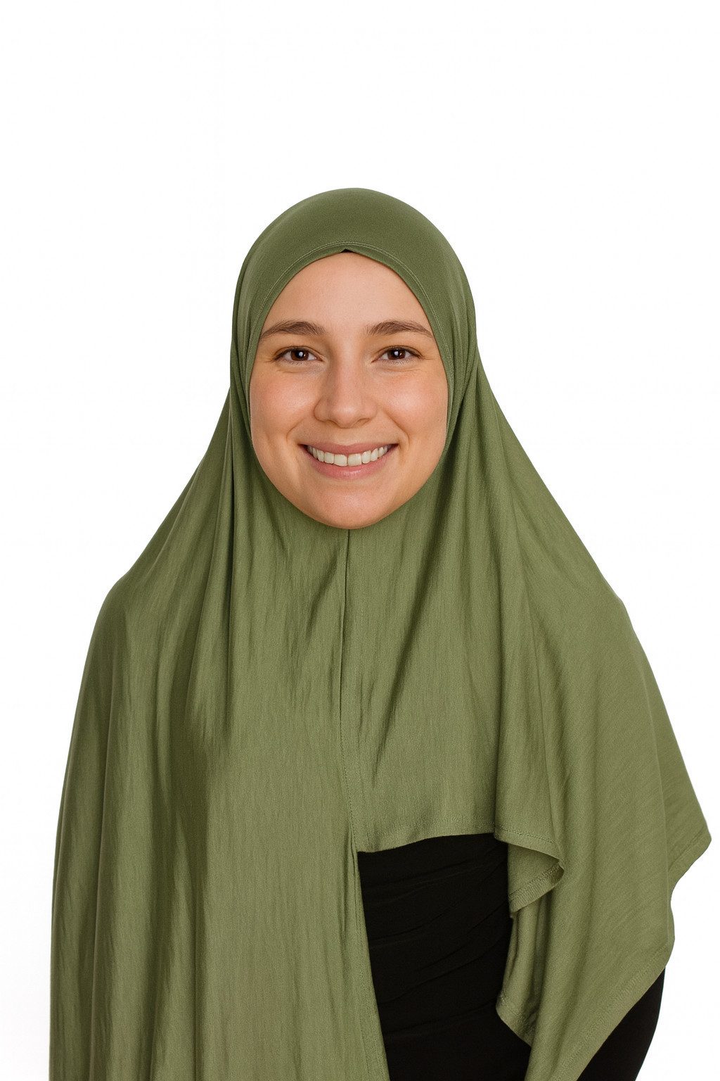 Aymasal Kopftuch Easy Jersey Hijab to-go Kopftuch Schal Olive Extra lang 180x70