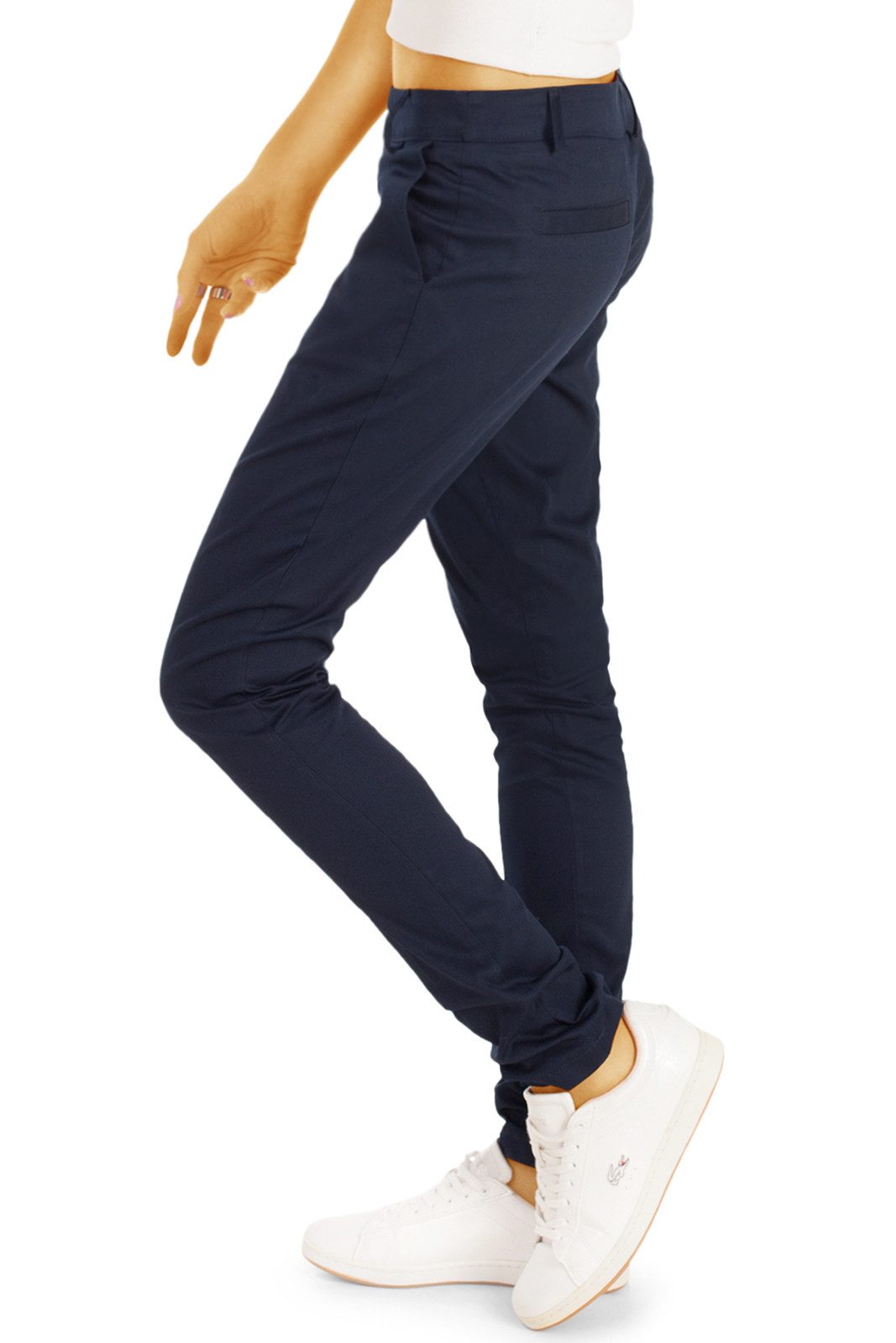 be styled Stoffhose Röhrige Damenhosen, slim fit Hüfthosen Chinohosen - Damen - h15a