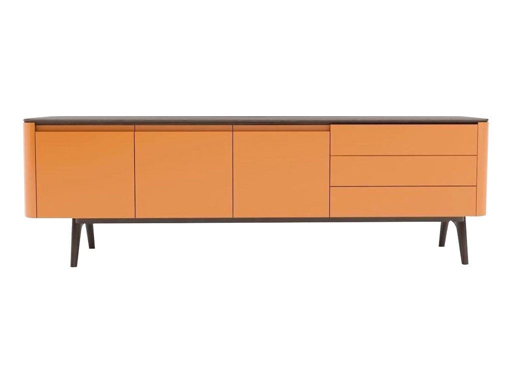 JVmoebel Lowboard Sideboard Kommode Luxus Schränke Kommoden Wohnzimmer Holz Möbel Orange (1 St., 1x Lowboard), Made in Europa
