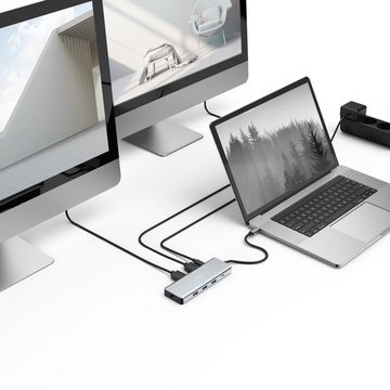 Hama USB-Hub (Dockingstation mit 9 Ports, USB-C, HDMI™, USB-A, LAN, 4K) USB-Adapter USB-C, 15 cm