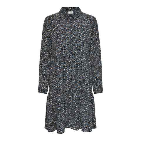 JACQUELINE de YONG Shirtkleid Kurzes Langarm Kleid Gemusterte Tunika Bluse JDYPIPER (lang) 4536 in Schwarz-5