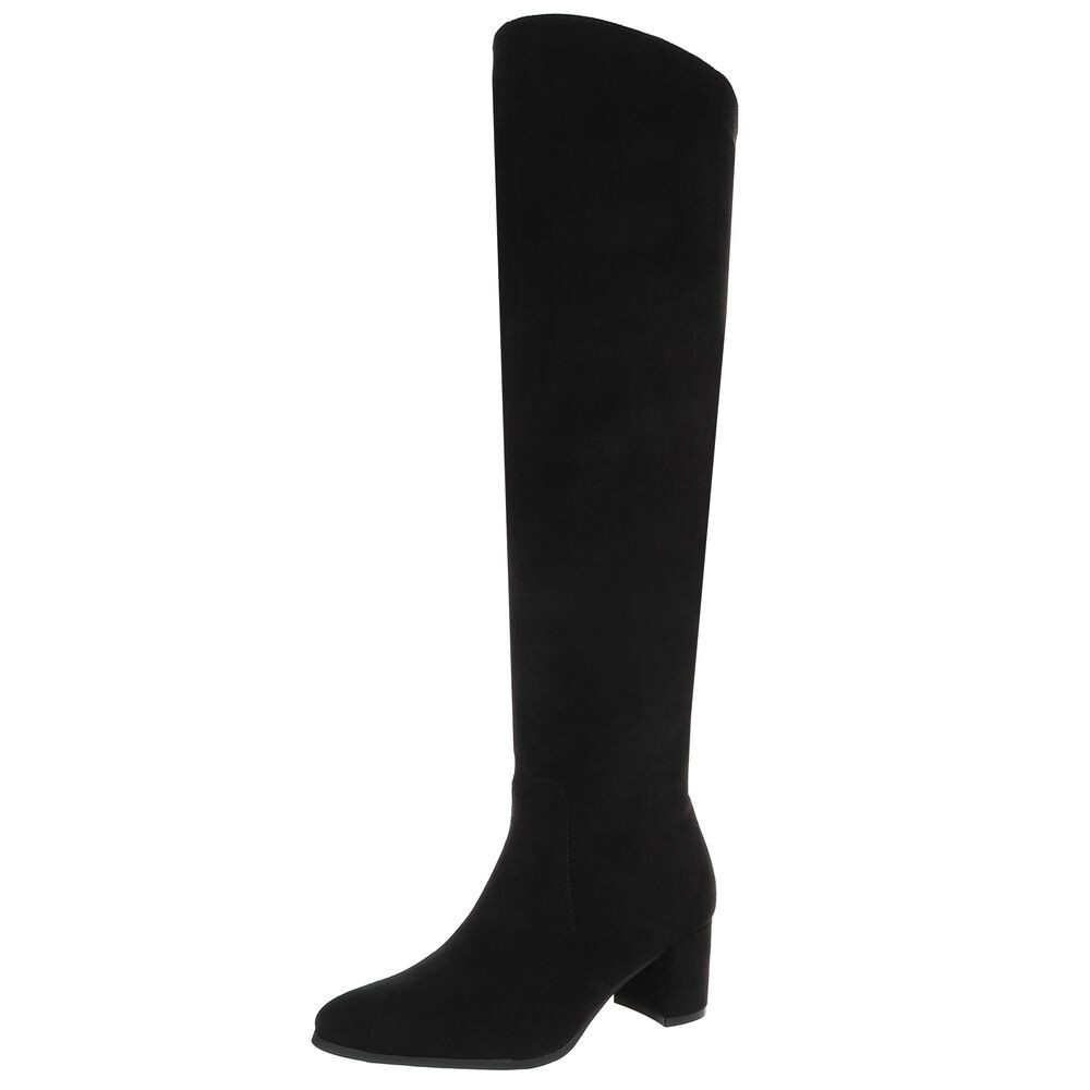 Ital-Design Elegante Overknee-Stiefel mit Blockabsatz für günstig online kaufen