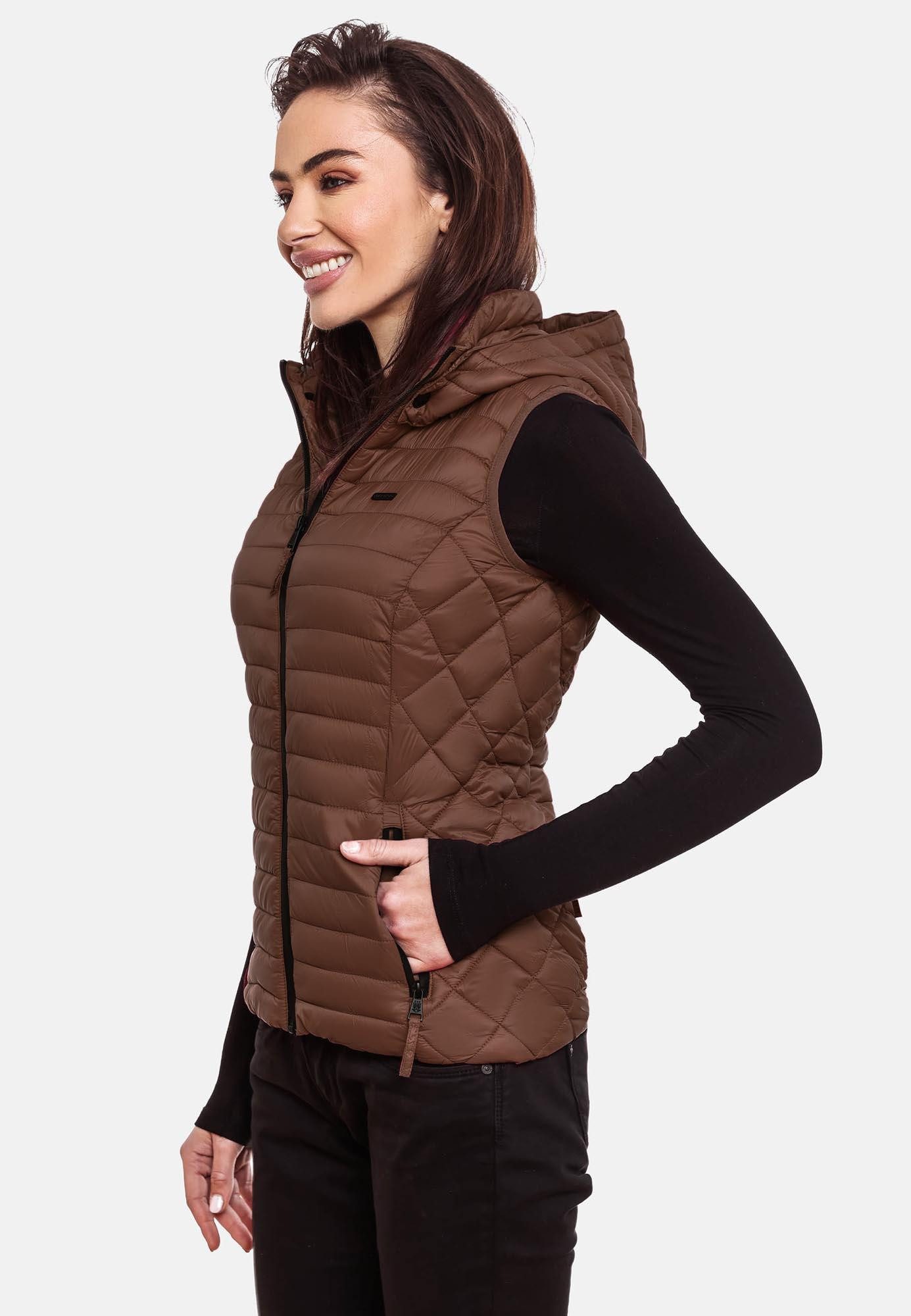 Marikoo Steppweste mit abnehmbarer Kapuze