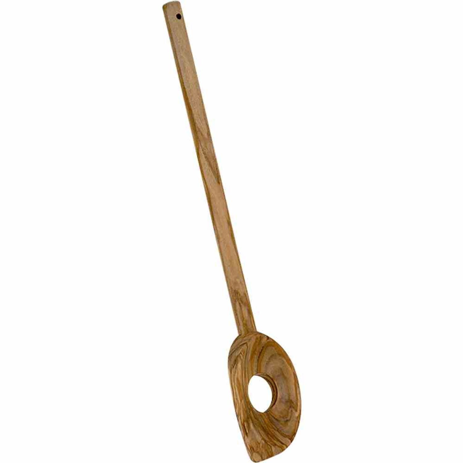 Metaltex Kochlöffel Kochlöffel 30 cm mit Loch Olivenholz, auf SB-Karte