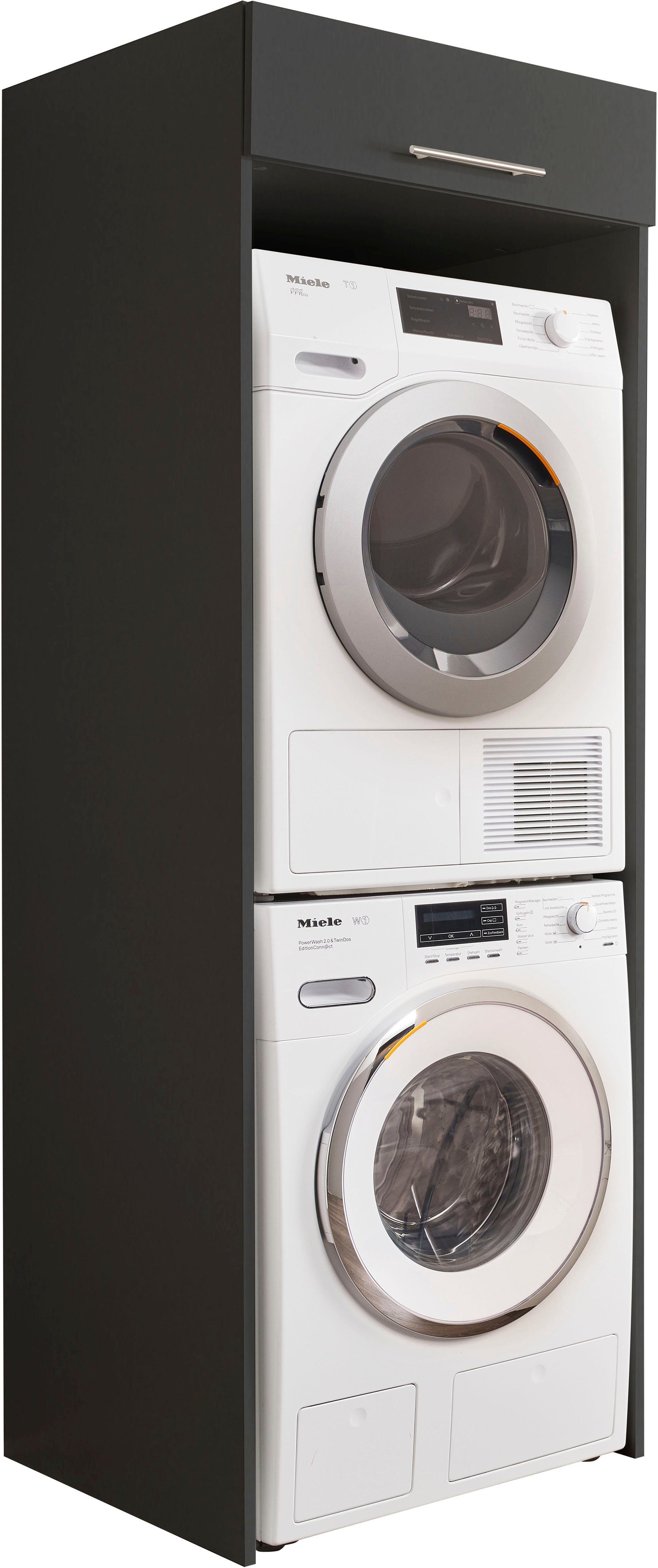Laundreezy Waschmaschinenumbauschrank LAUNDREEZY LDL Breite 67,5 cm anthrazit | anthrazit | Waschmaschinenumbauschränke