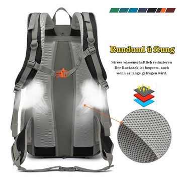 TAN.TOMI Fahrradrucksack 40L Wanderrucksack Trekkingrucksack Outdoor (Ausgestattet mit 1-Rucksack und 1-Regenabdeckung), mit Regenschutzhülle, Komressionsgurte für Trekkingstöcke, Schlafsack