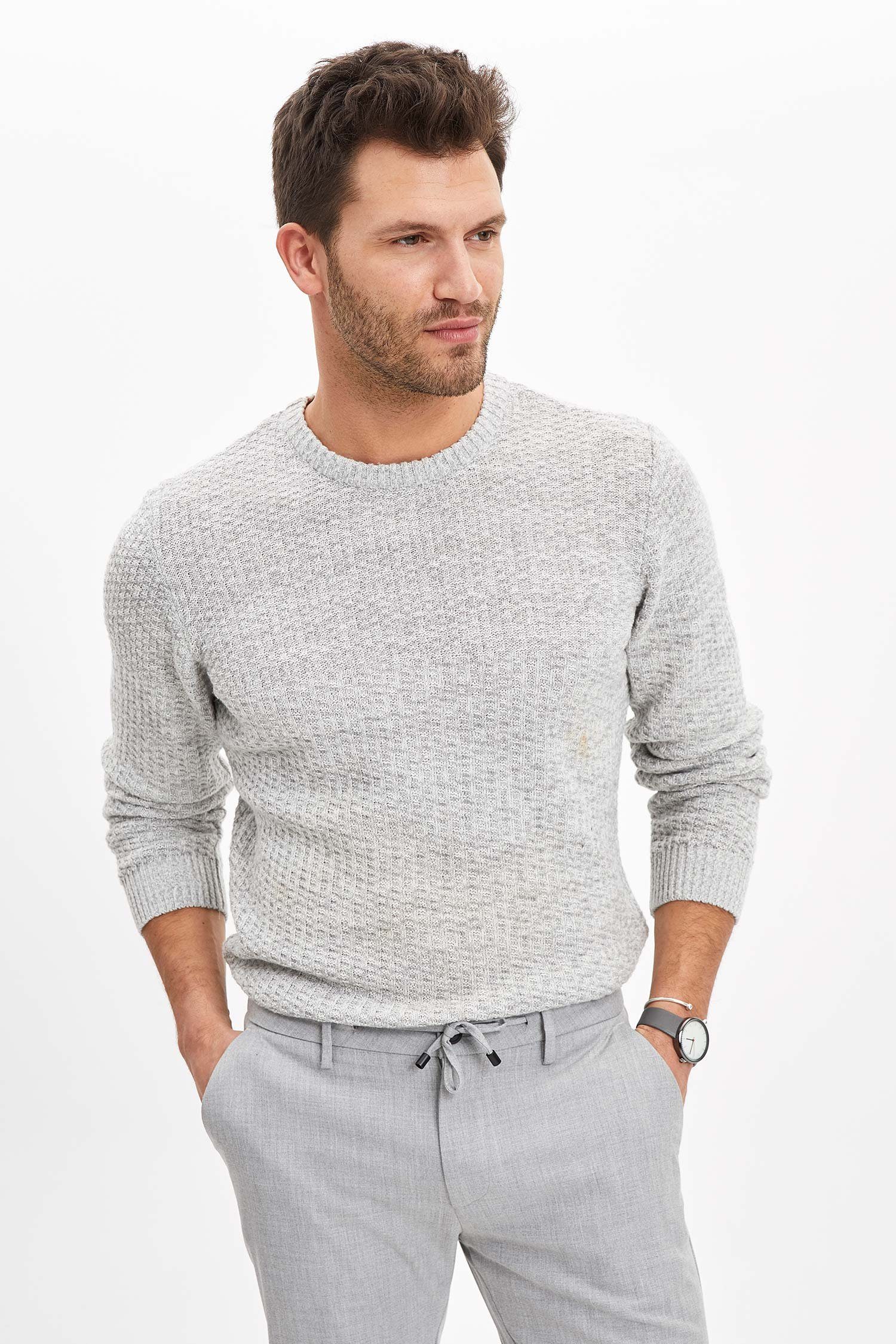 DeFacto Rollkragenpullover »Herren Pullover Crew Neck Slim Fit Sweater SLIM«  online kaufen | OTTO
