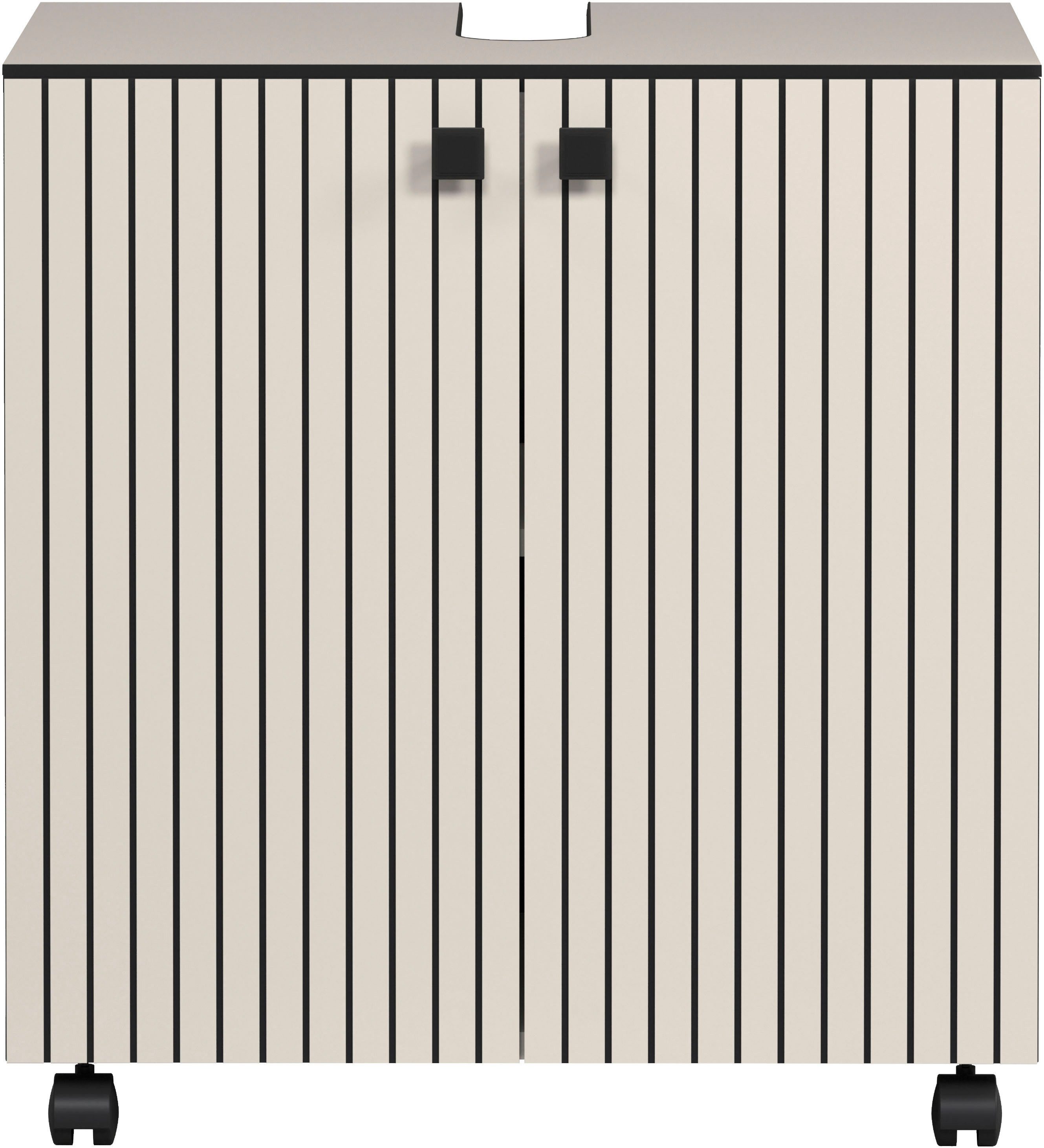 welltime Waschbeckenunterschrank Amrum Waschtisch auf Rollen - (B/T/H) wahlweise 60-80/42/64 cm – Bild 5 von 5
