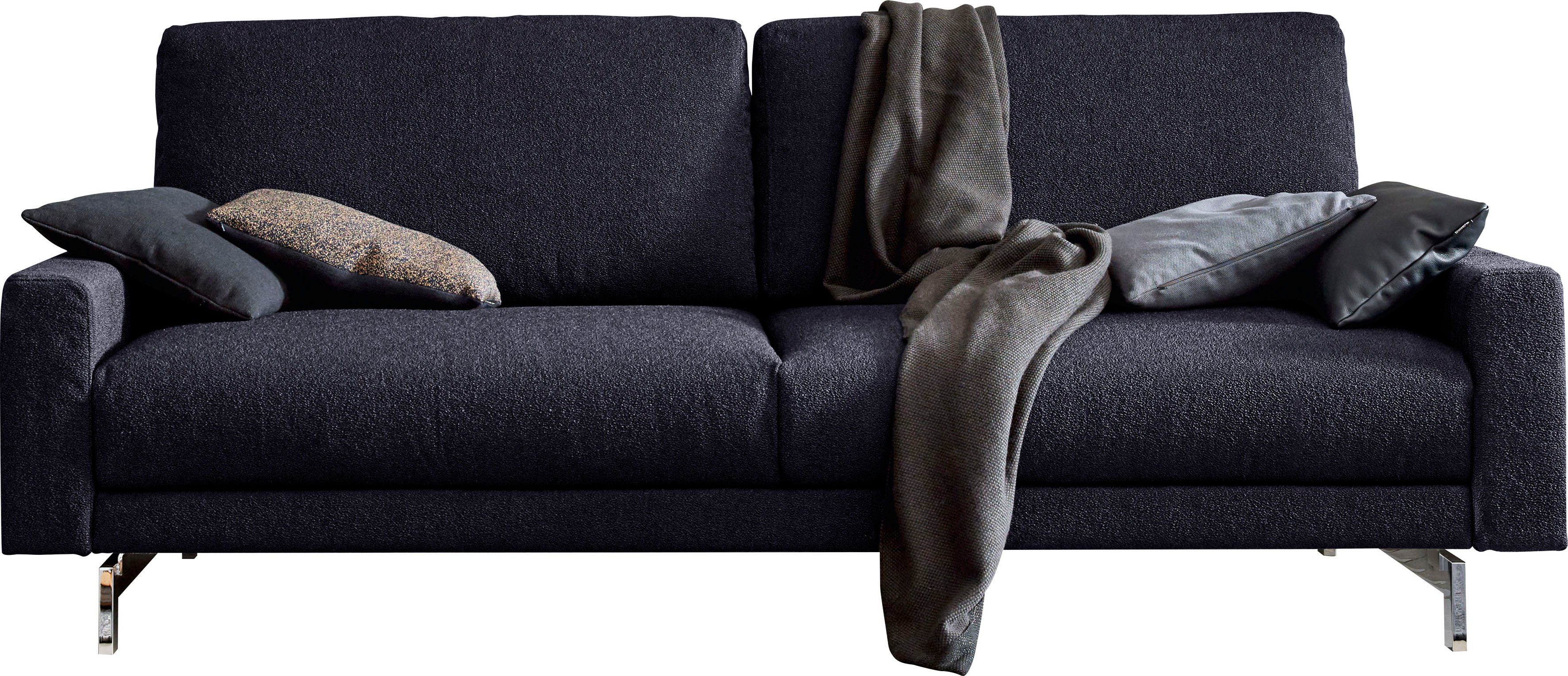 chromfarben 2-Sitzer 164 hülsta sofa Fuß glänzend, cm Breite hs.450, niedrig, Armlehne