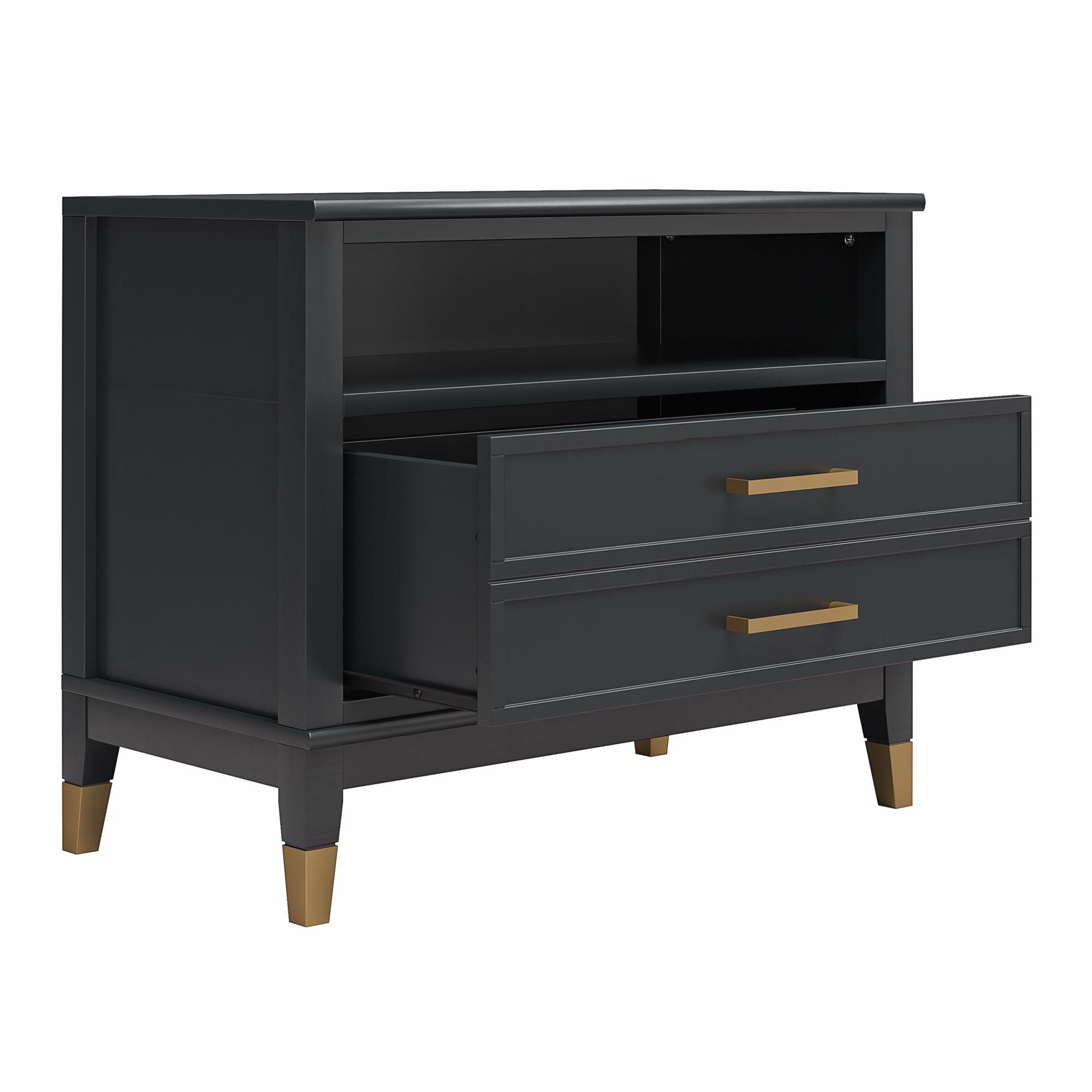 loft24 Nachtschrank Westerleigh Beistelltisch, Nachttisch, Nachtkonsole mit Schublade, MDF