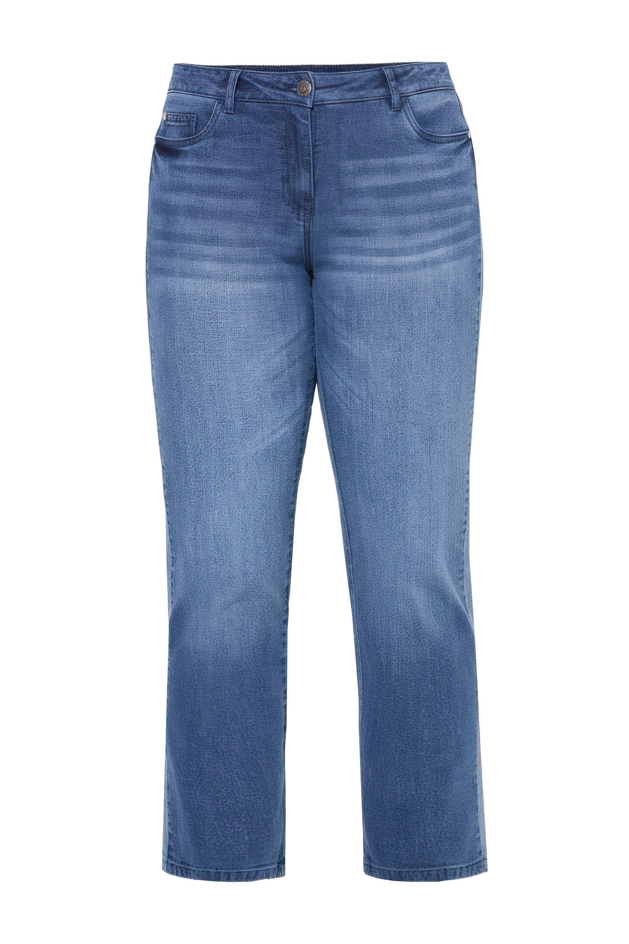Angel of Style Regular-fit-Jeans Jeans Straight Fit Seitenstreifen 5-Pocket