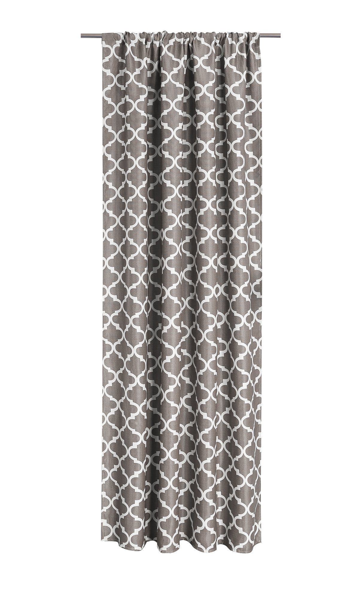 Joyswahl, einseitiges Stangendurchzug grau (1 Barocke Motiv, vintage Vorhang, Raute St),