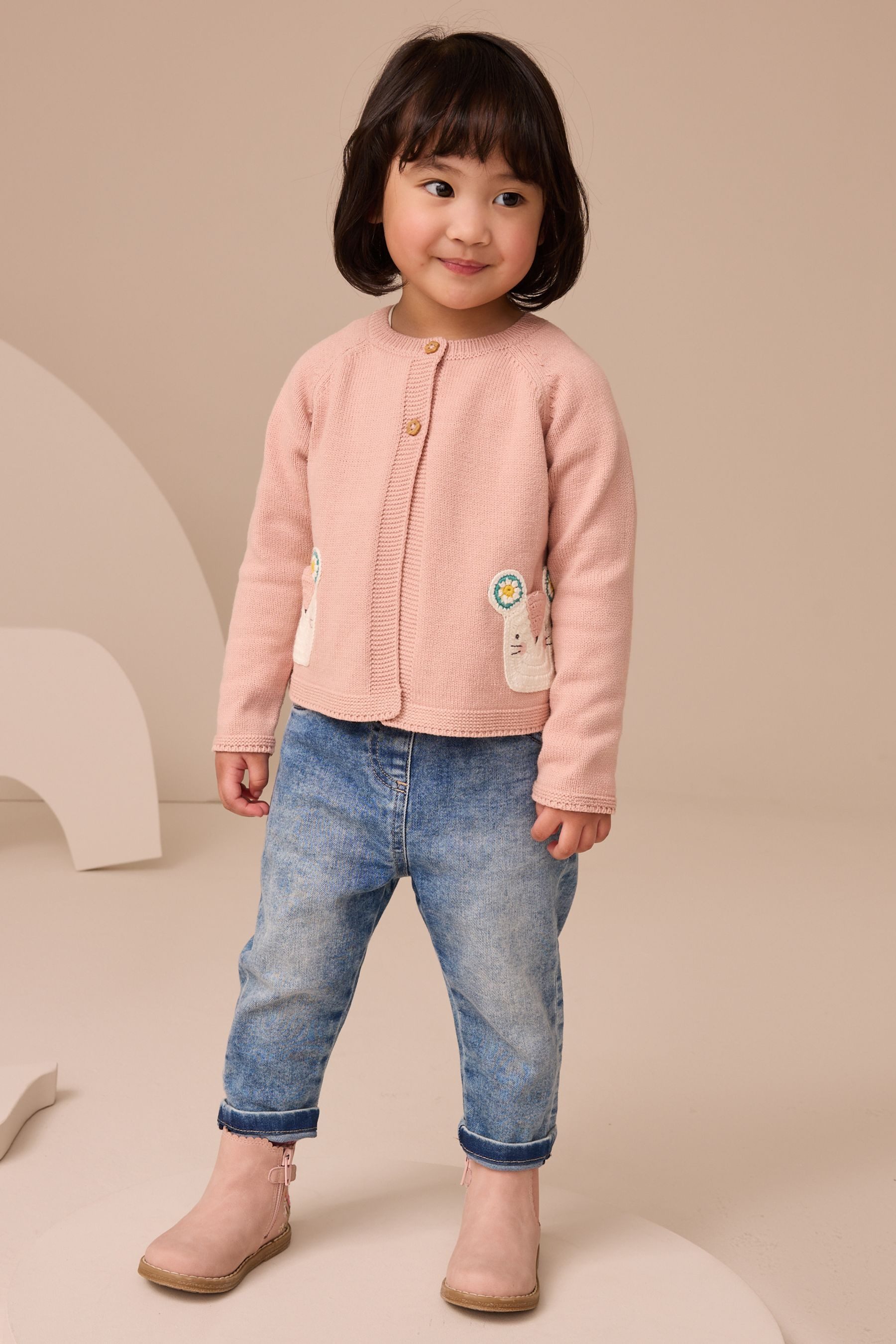 Next Knit Cardigan with Mouse Pattern (1-piece)