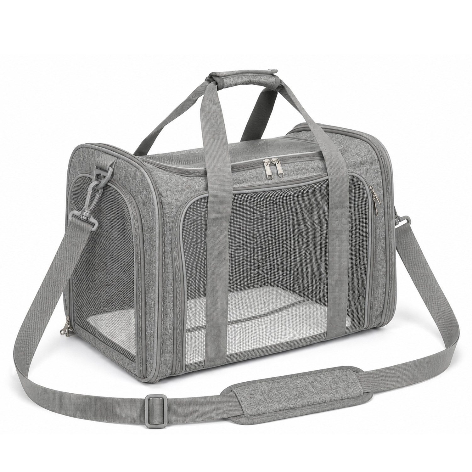 OSTWOLKE Tiertransporttasche Transporttasche für Katze Hund, Transportbox Katzentasche Hundebox bis 6 kg, faltbar, tragbar