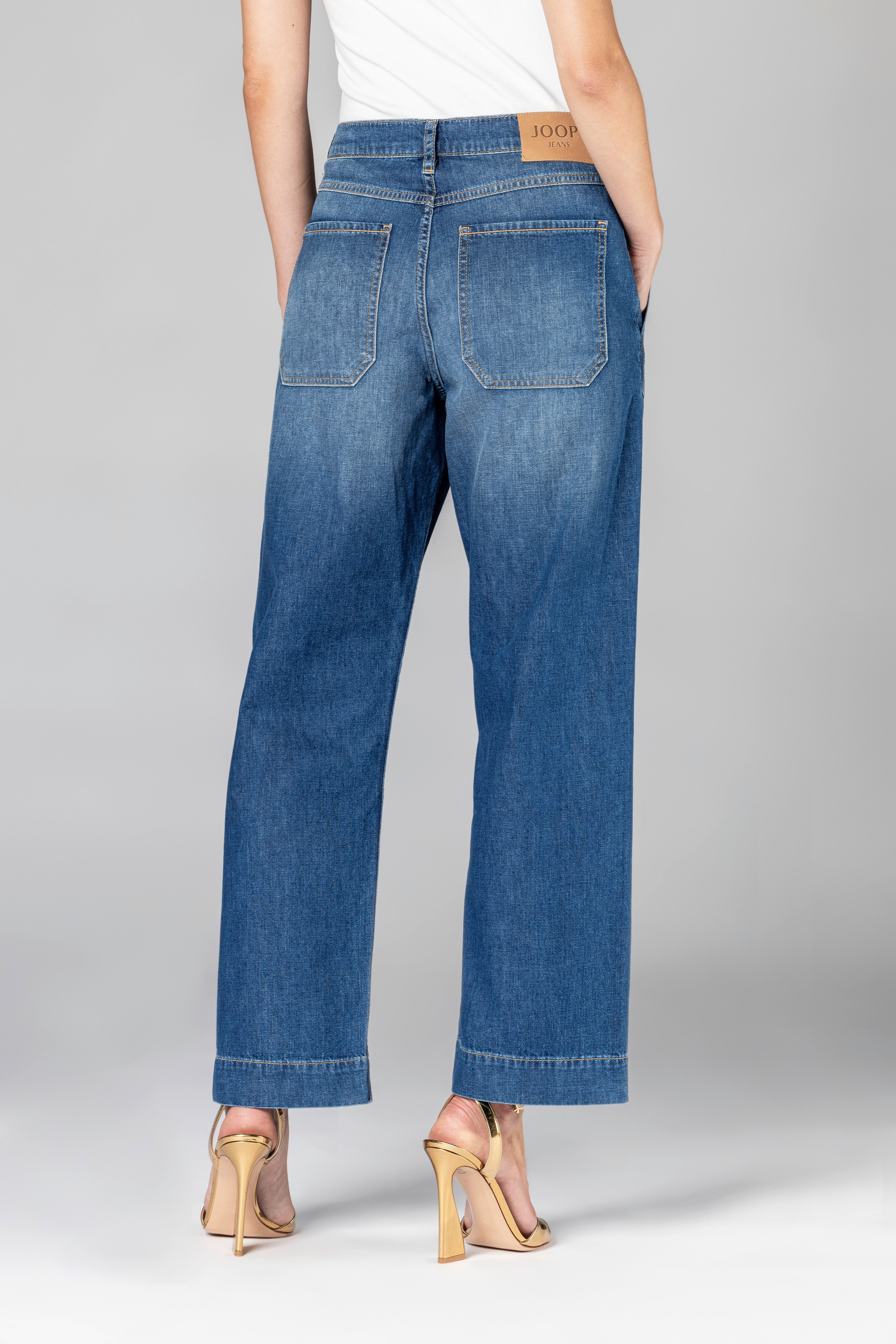 Joop Jeans Weite Jeans Esra mittlere Bundhöhe, weites Bein günstig online kaufen