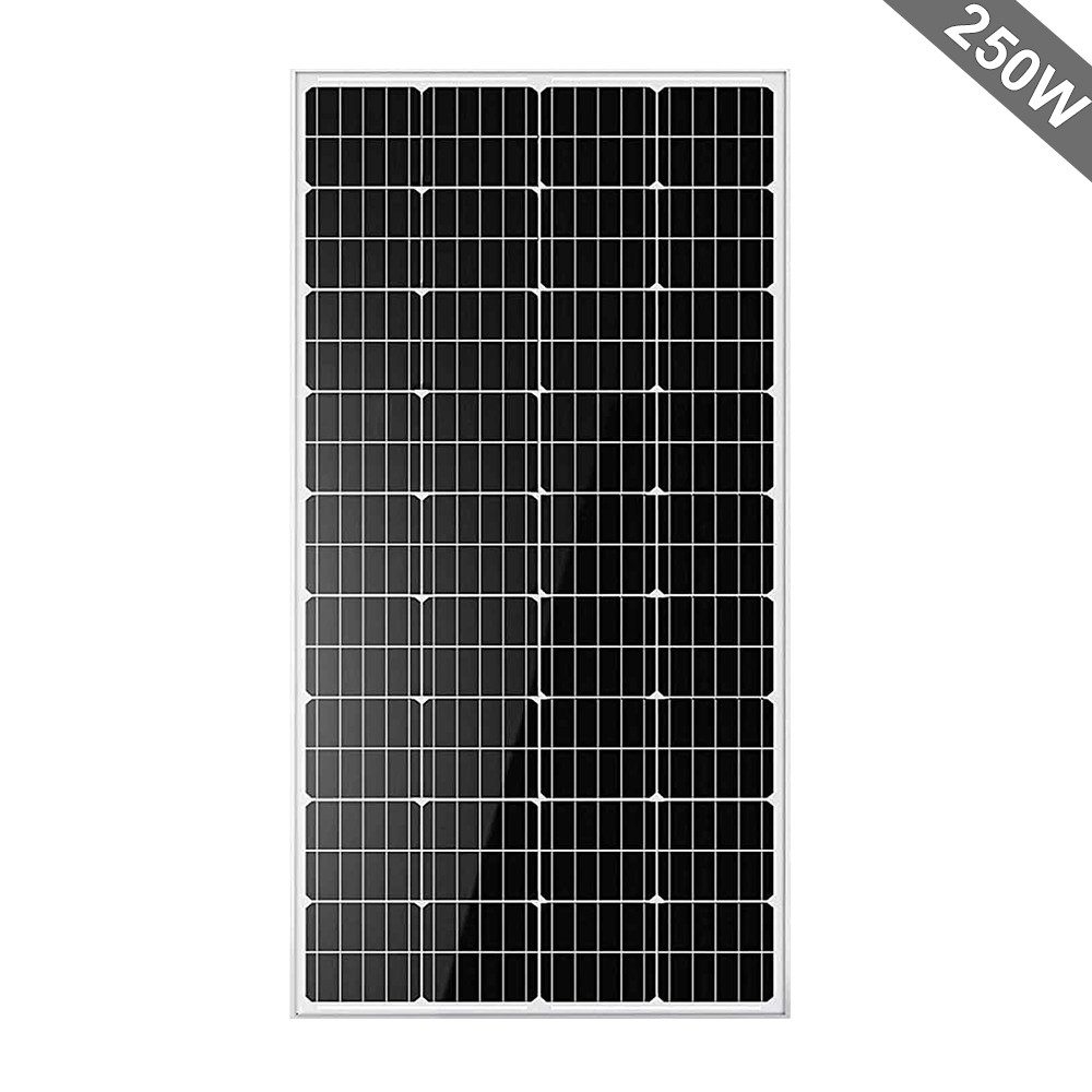 GLIESE Solarmodul 12V Solarpanel 250W für Balkonkraftwerk Dachfläche Wohnmobil, 250 W, Monokristalline, (packung, 1-St., Solarmodul), Erweiterbar durch Serien- und Parallelschaltung