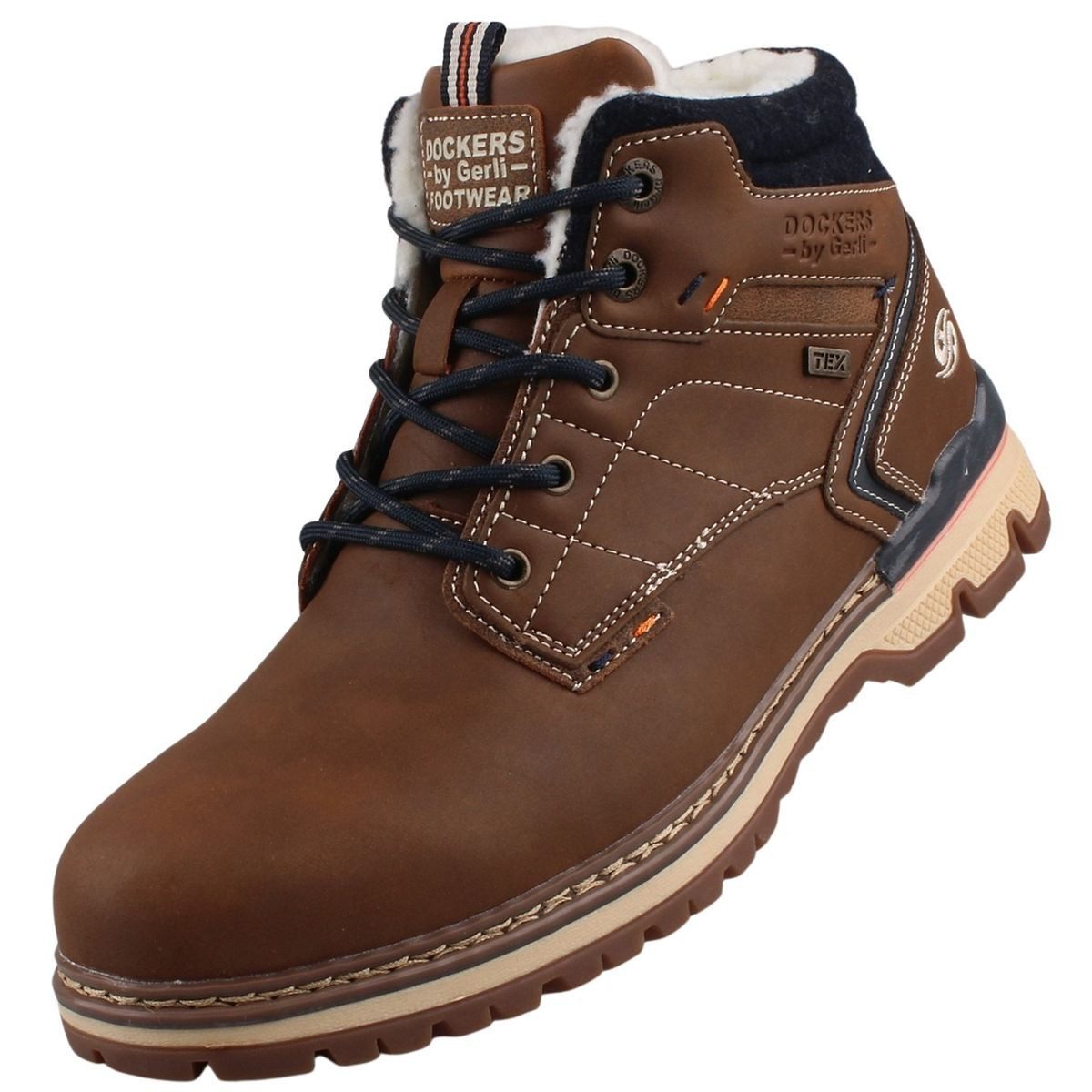 Dockers by Gerli 53TA103-650470 Stiefel Gefütterter Schnürboot mit wetterfester Docktex-Membran