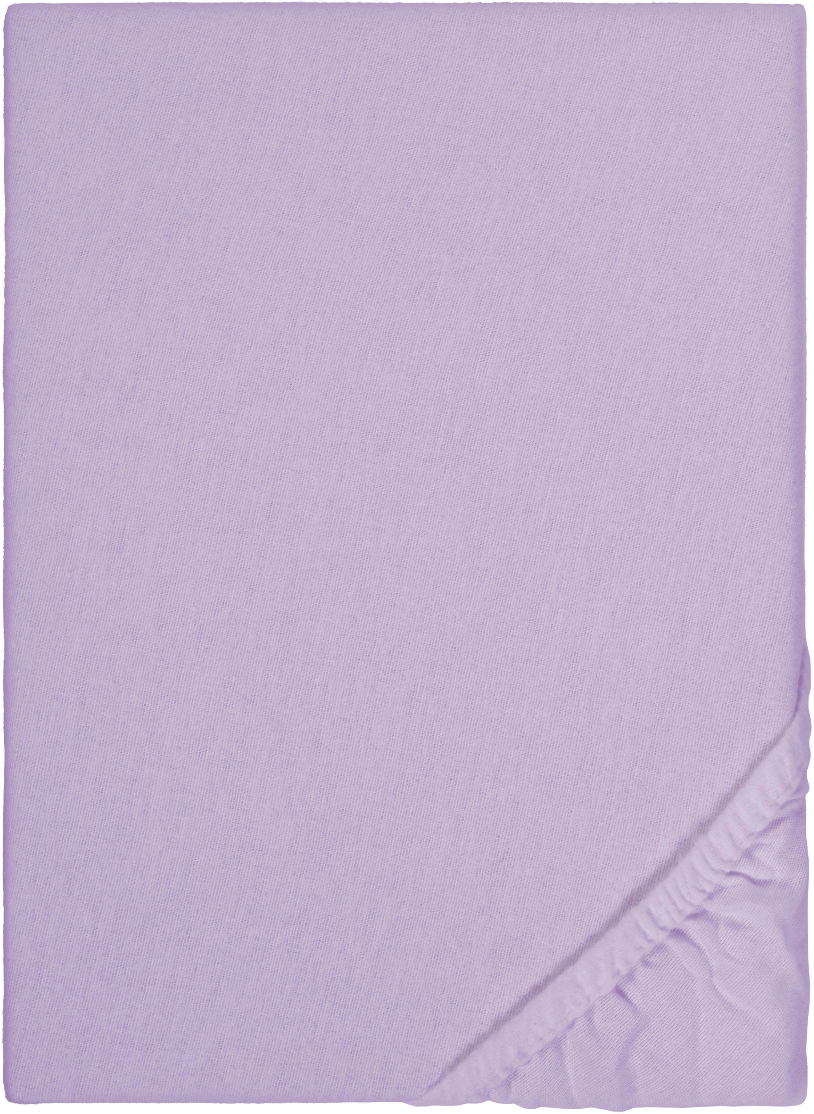 Biberna Spannbettlaken Biber in Gr. 90x200, 140x200 oder 180x200 cm, Biber, günstig online kaufen