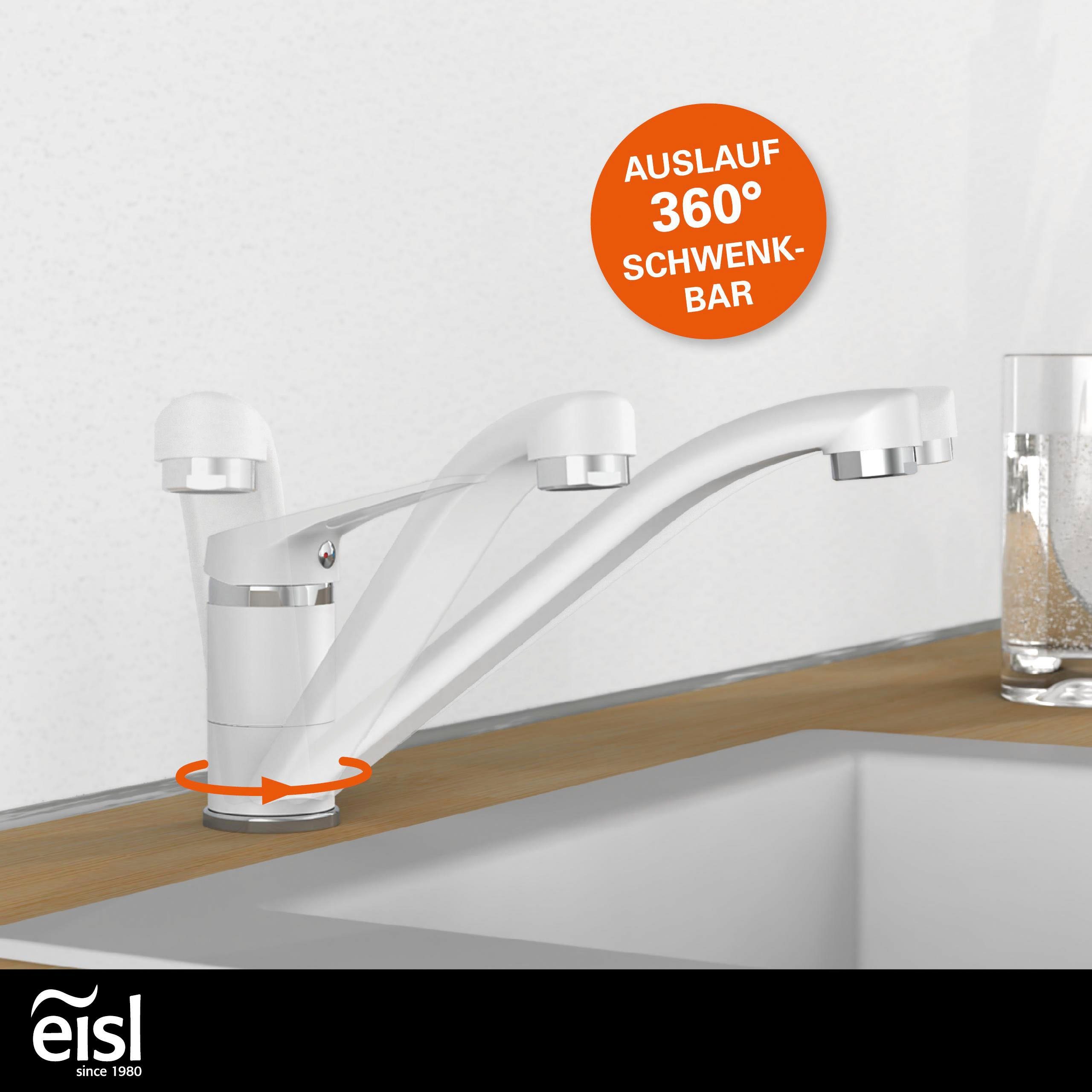 Eisl Spültischarmatur Speed 360° schwenkbarer Wasserhahn, Mischbatterie Küche, Spültischarmatur