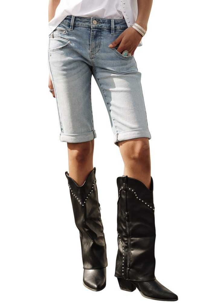 Freeman T. Porter Jeansshorts Belixa Super Stretch Denim jalneo light günstig online kaufen