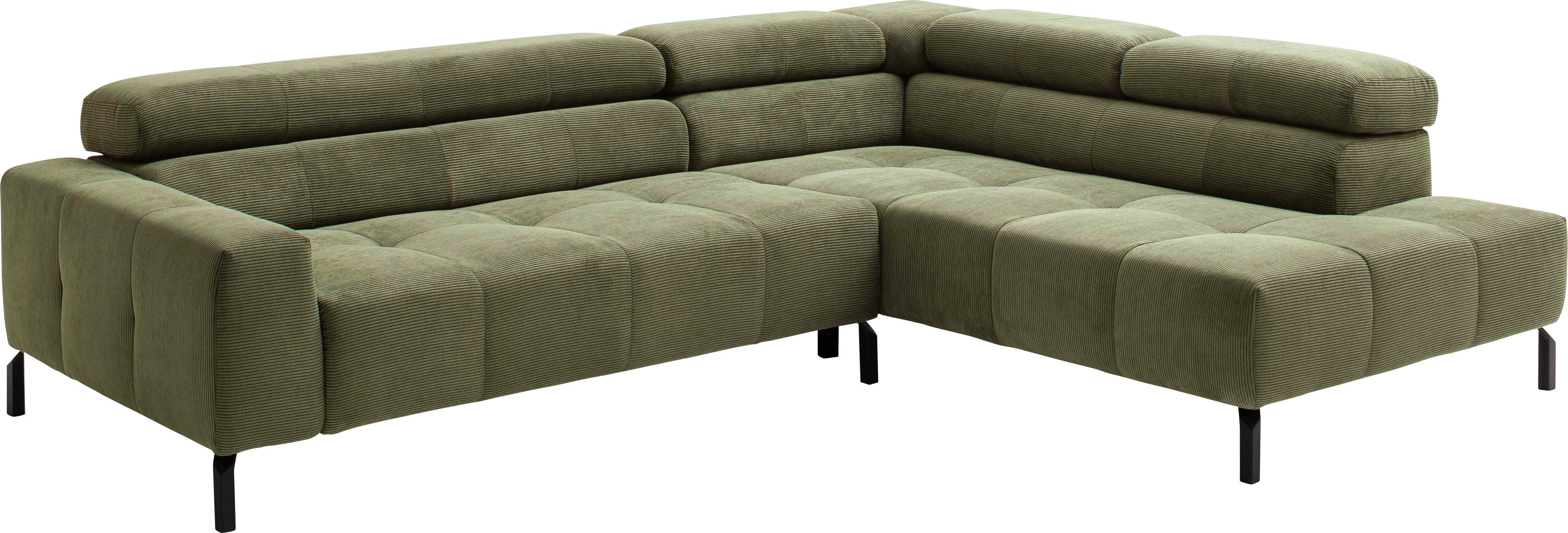Places of Style Ecksofa "Claya, L-Form, incl. Kopfteilverstellung, Breite 2 günstig online kaufen