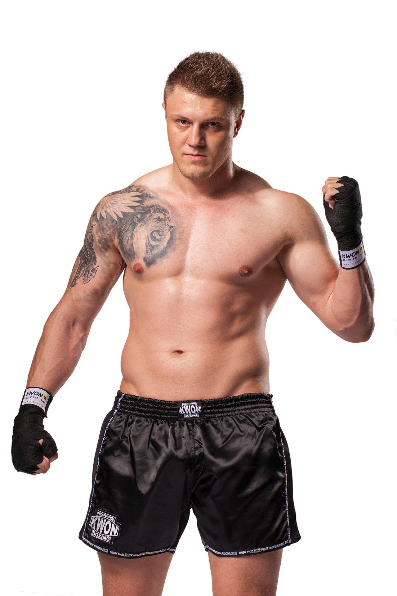 KWON Sporthose Muay Thai Kickboxen Shorts Evolution Hose Thaiboxen MMA kampfsport (PROFESSIONAL, Polyester) Edle Ausführung