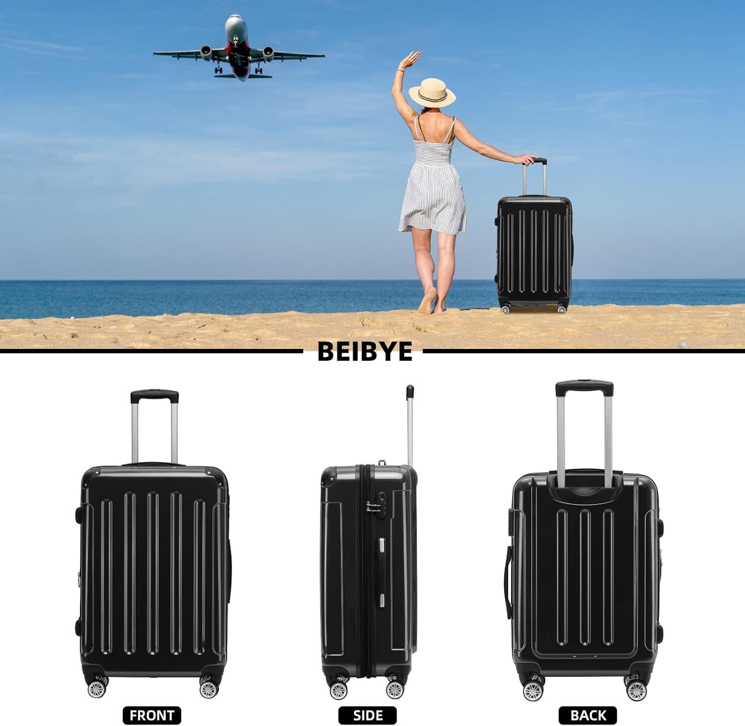 Beibye Koffer Reisekoffer Zwillingsrollen Koffer Trolleys 15 verschiedene Farben